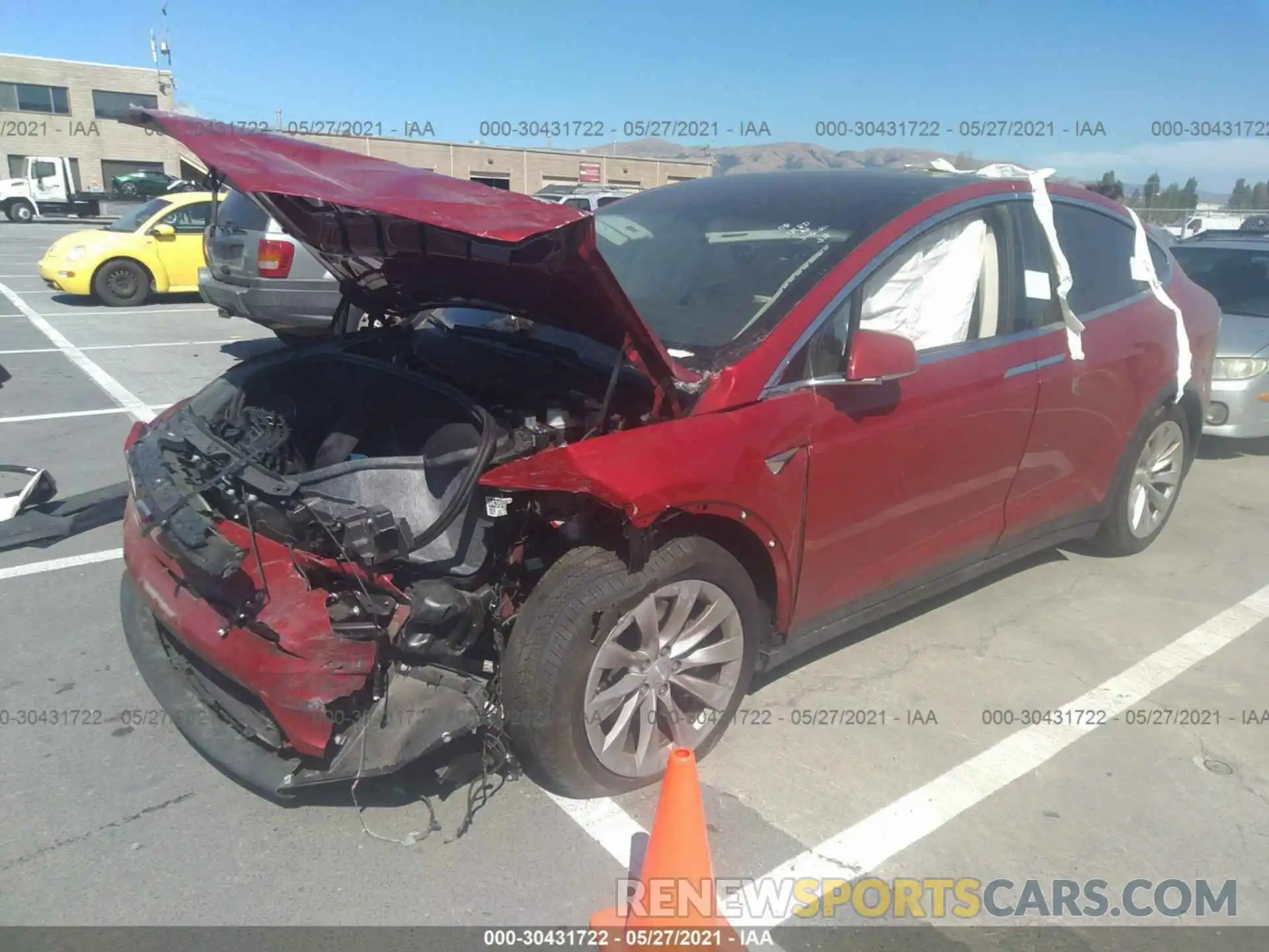 2 Photograph of a damaged car 5YJXCAE27KF186422 TESLA MODEL X 2019