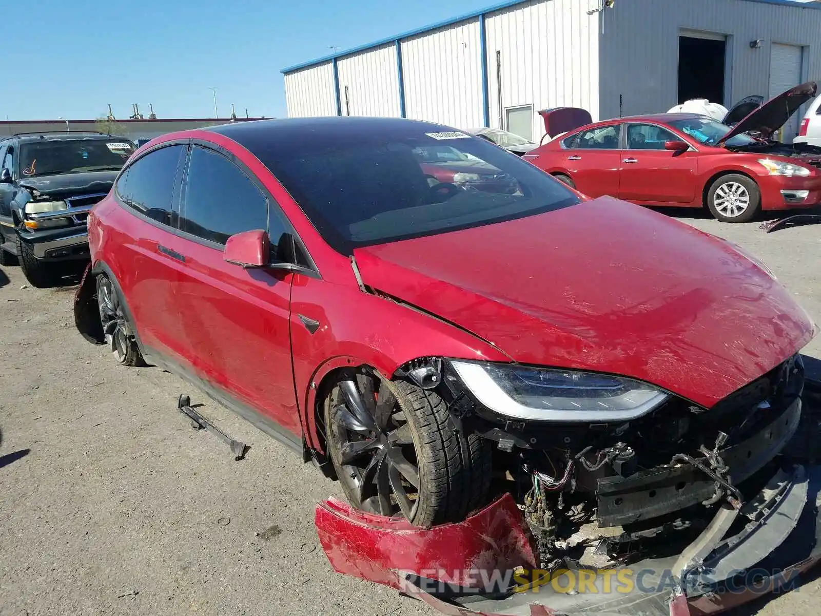 1 Photograph of a damaged car 5YJXCAE27KF191006 TESLA MODEL X 2019