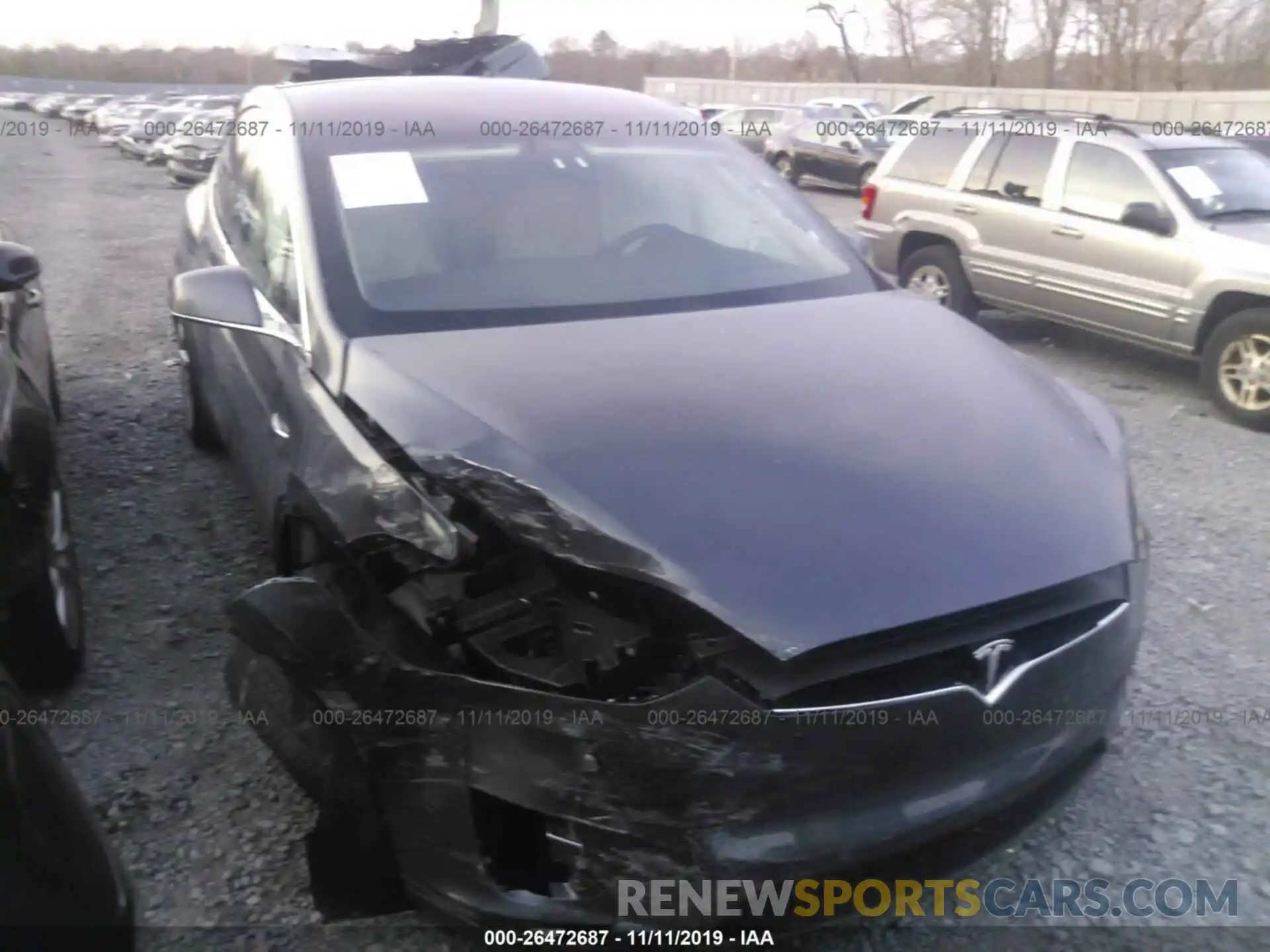 1 Photograph of a damaged car 5YJXCAE28KF151372 TESLA MODEL X 2019