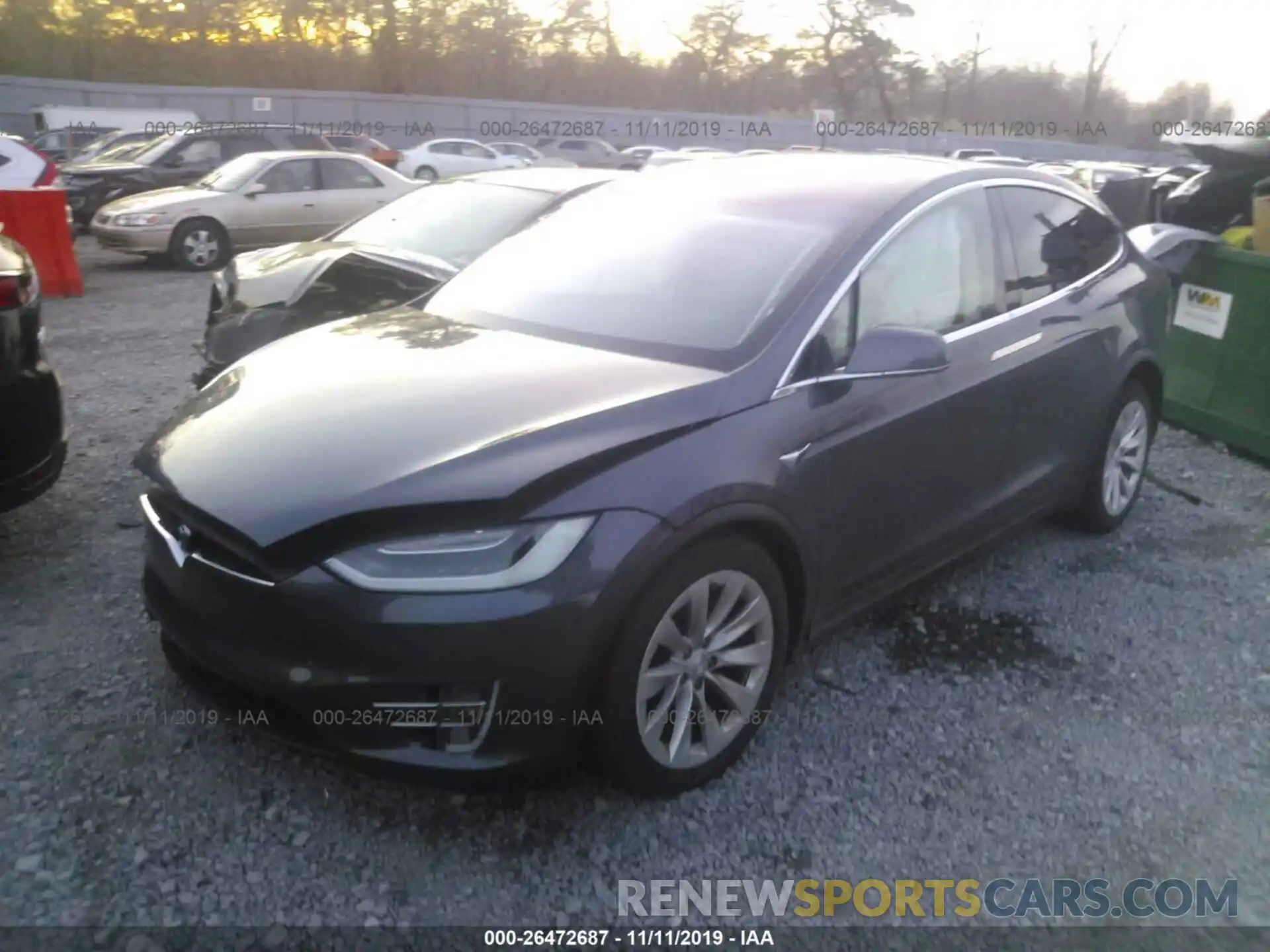 2 Photograph of a damaged car 5YJXCAE28KF151372 TESLA MODEL X 2019