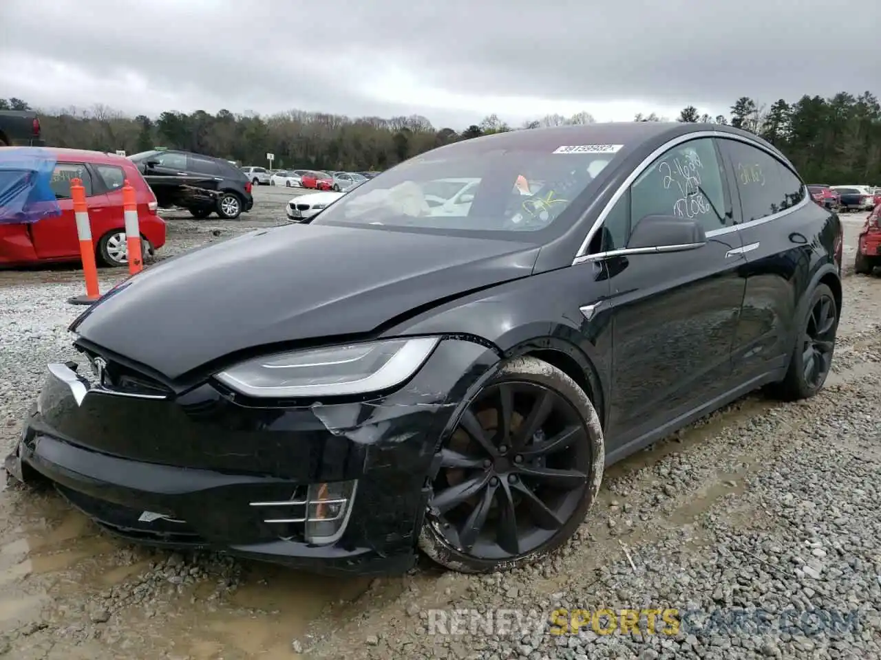 2 Photograph of a damaged car 5YJXCAE28KF182086 TESLA MODEL X 2019