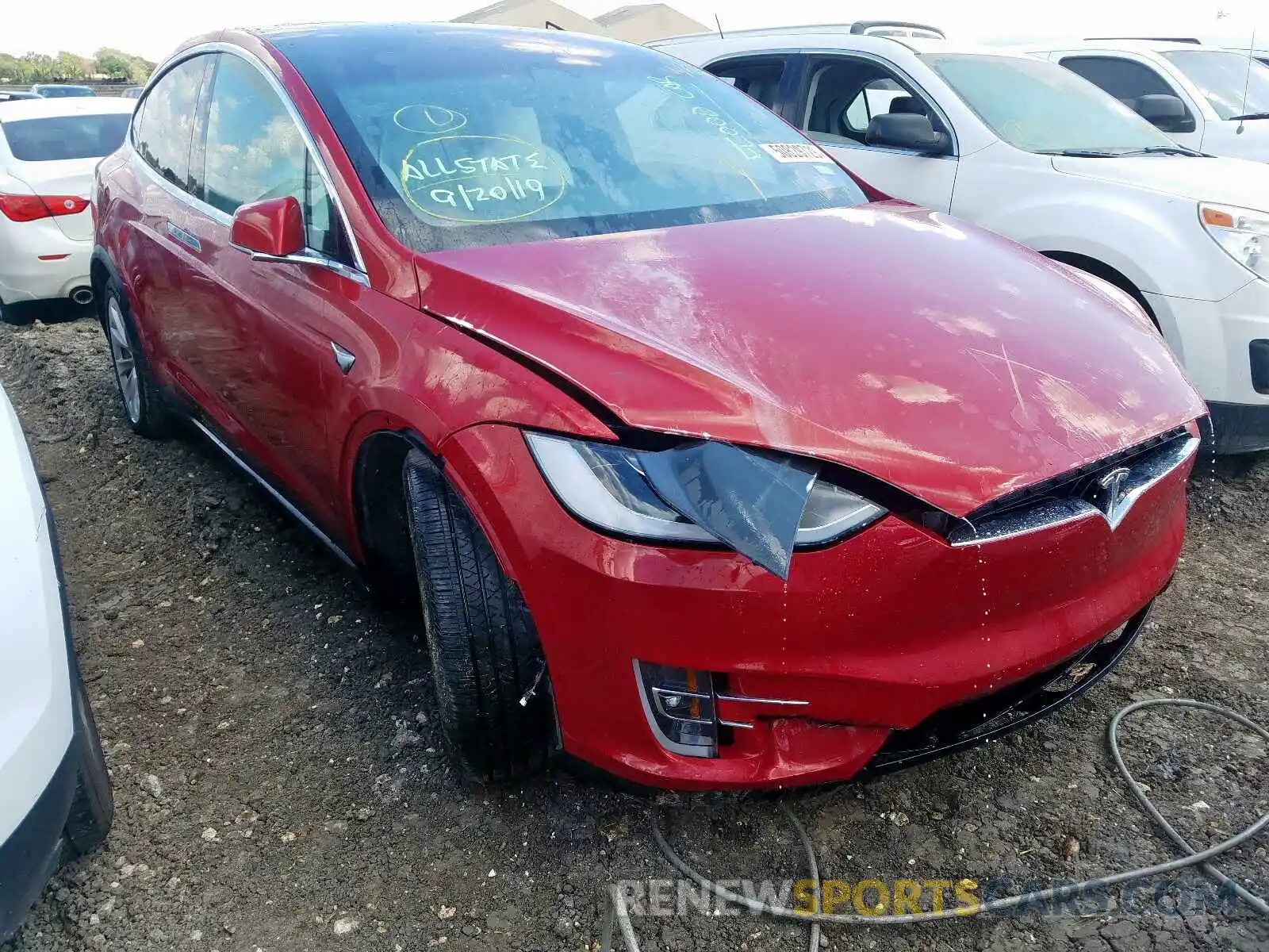 1 Photograph of a damaged car 5YJXCAE29KF149873 TESLA MODEL X 2019