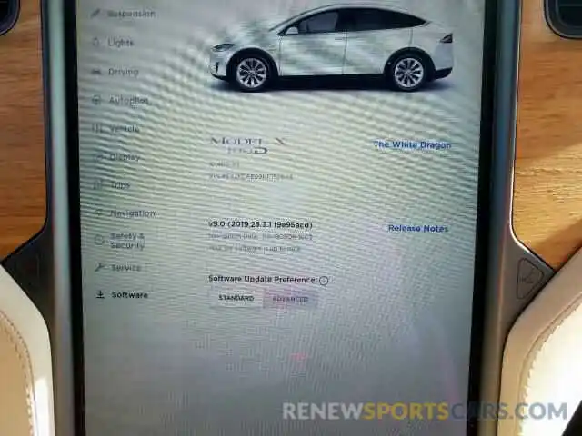 8 Photograph of a damaged car 5YJXCAE29KF152644 TESLA MODEL X 2019