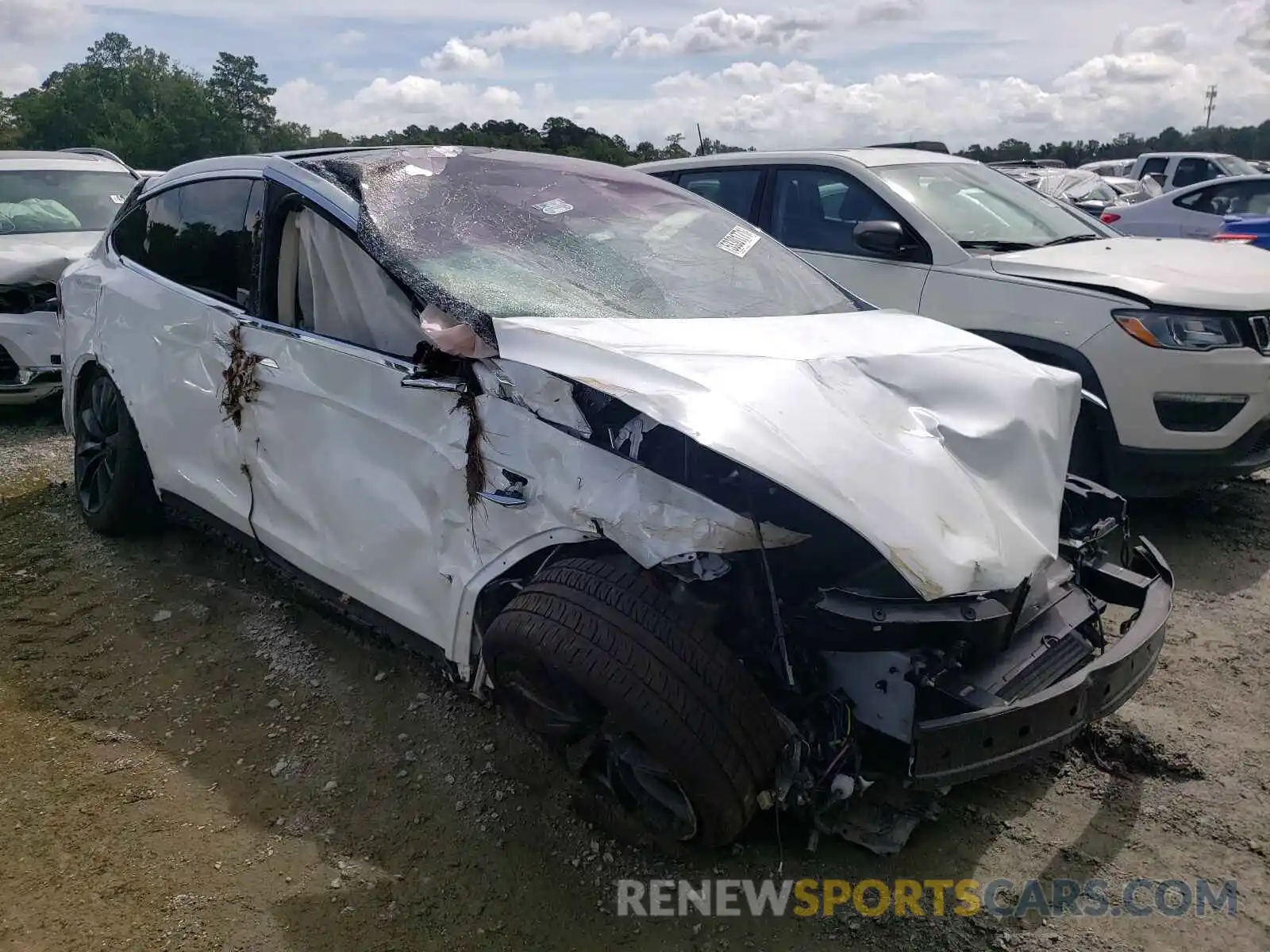 1 Photograph of a damaged car 5YJXCAE2XKF183837 TESLA MODEL X 2019