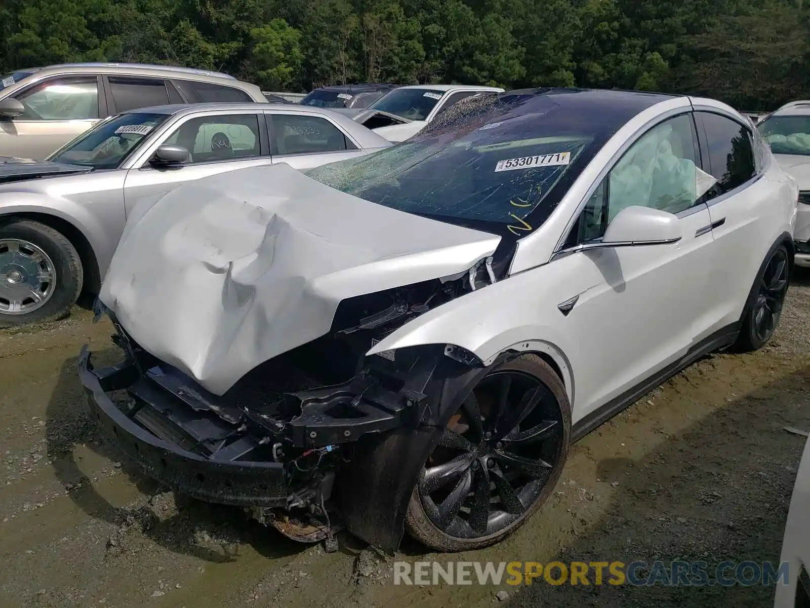 2 Photograph of a damaged car 5YJXCAE2XKF183837 TESLA MODEL X 2019