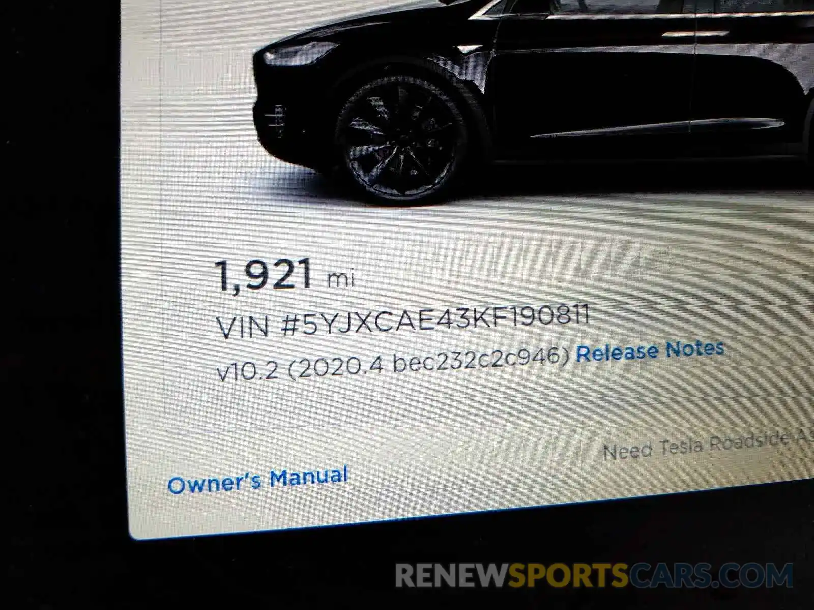 8 Фотография поврежденного автомобиля 5YJXCAE43KF190811 TESLA MODEL X 2019