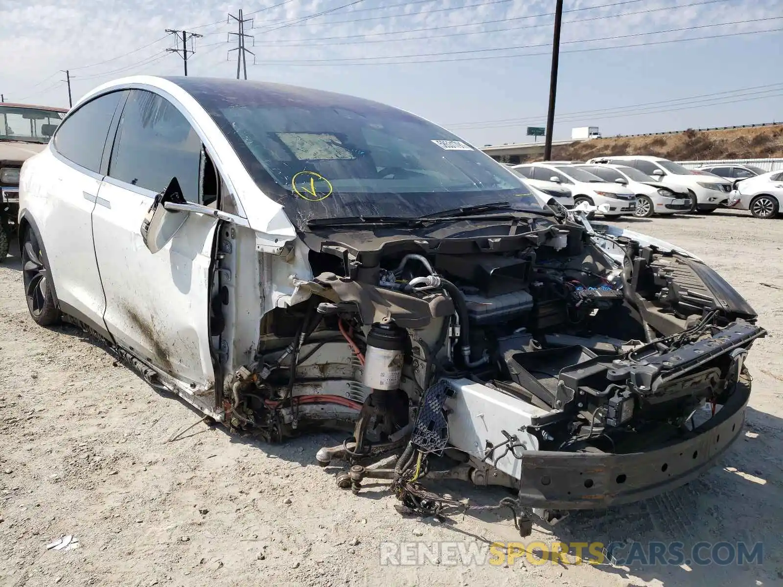 1 Photograph of a damaged car 5YJXCAE43KF212662 TESLA MODEL X 2019