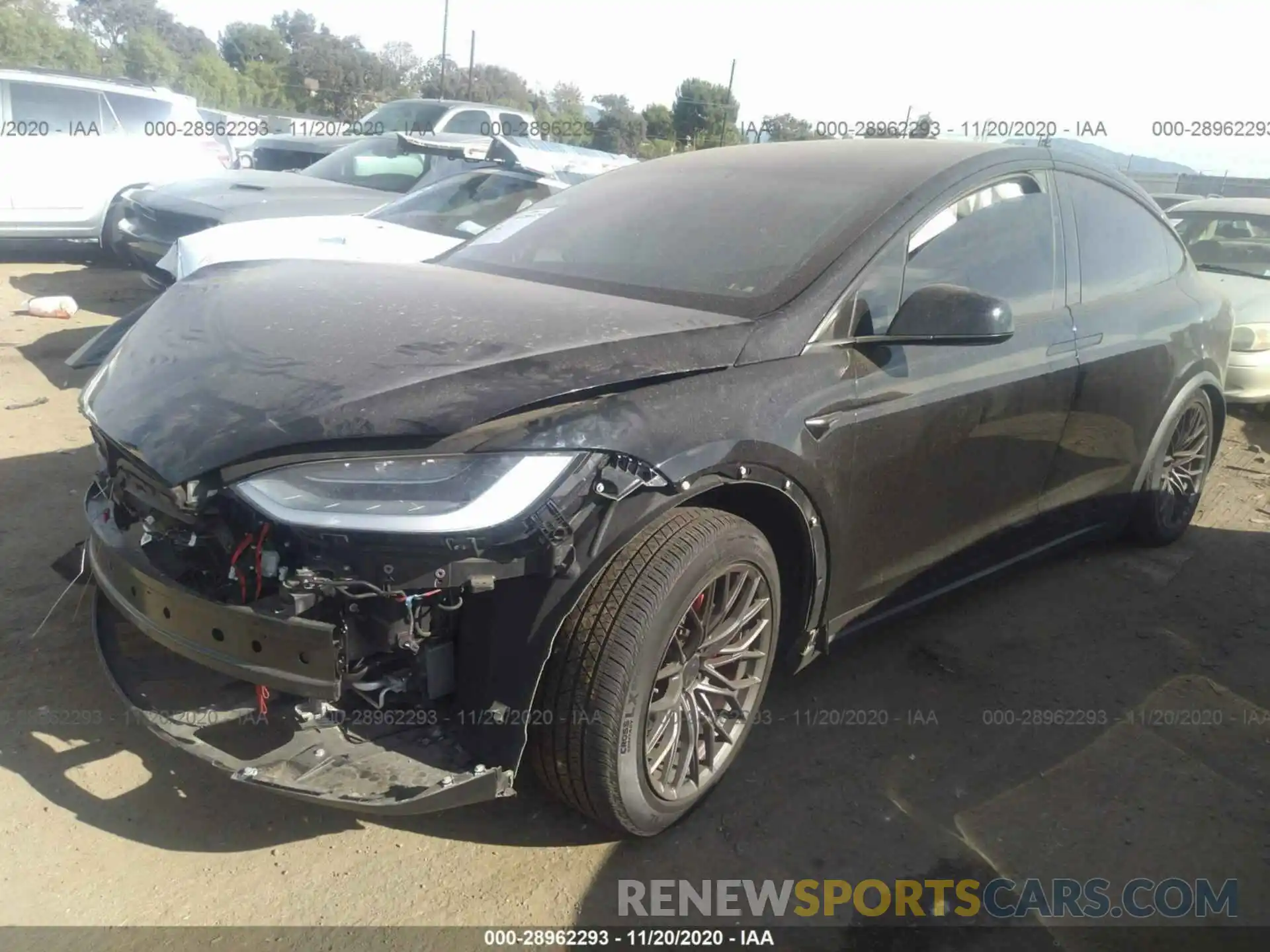 2 Photograph of a damaged car 5YJXCAE46KF211702 TESLA MODEL X 2019