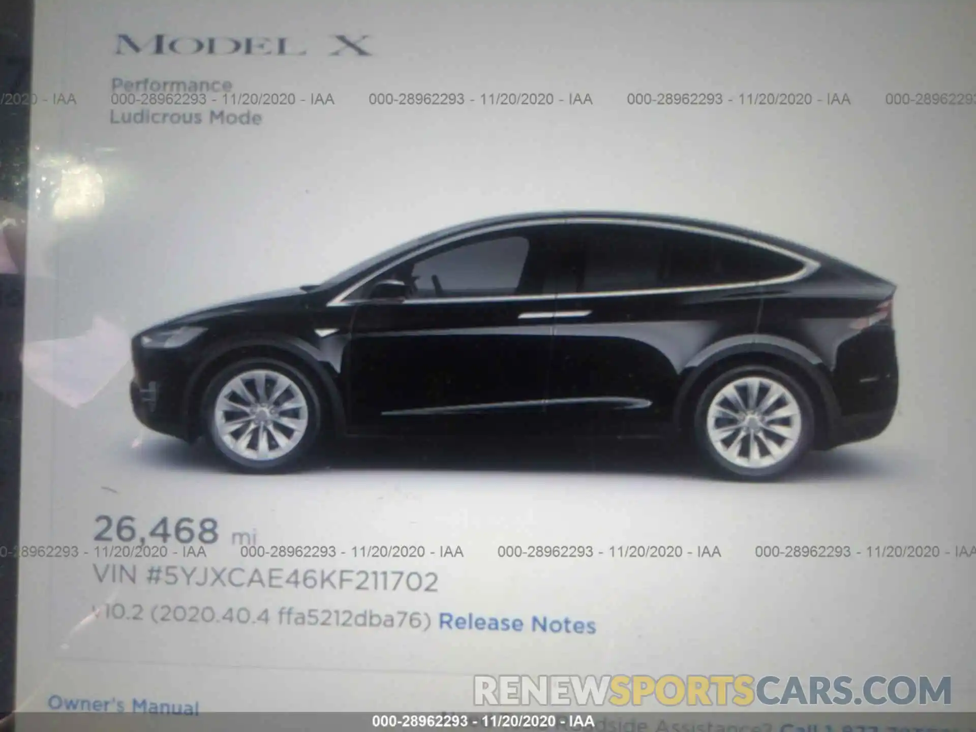 7 Фотография поврежденного автомобиля 5YJXCAE46KF211702 TESLA MODEL X 2019