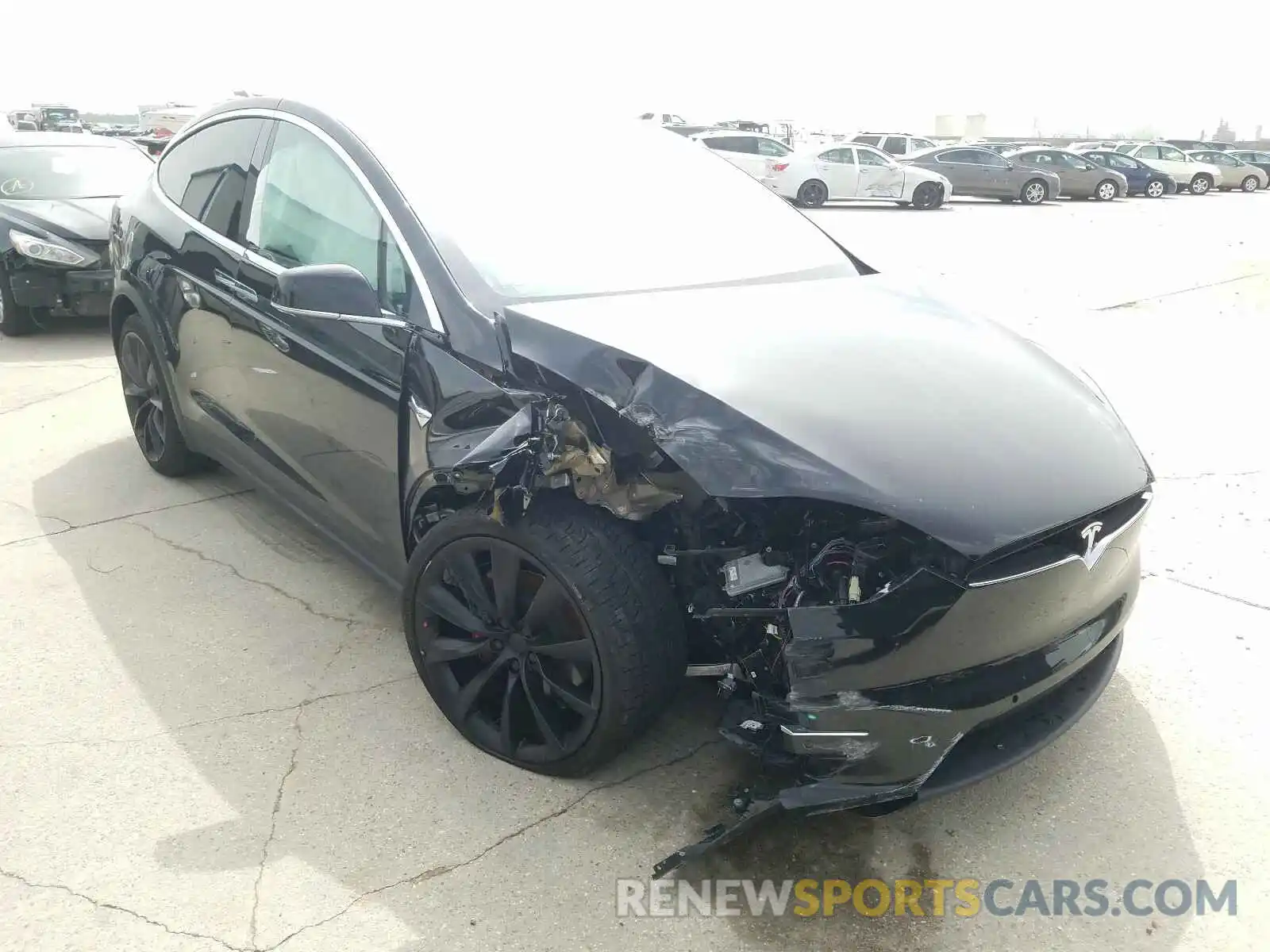 1 Photograph of a damaged car 5YJXCAE49KF186424 TESLA MODEL X 2019