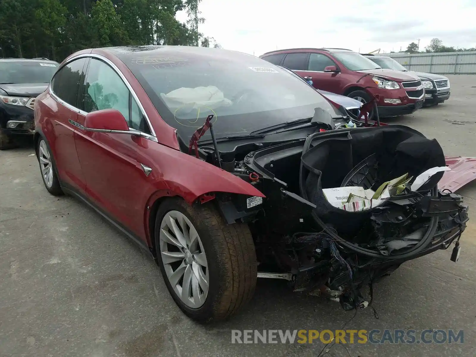 1 Photograph of a damaged car 5YJXCAE49KF190828 TESLA MODEL X 2019