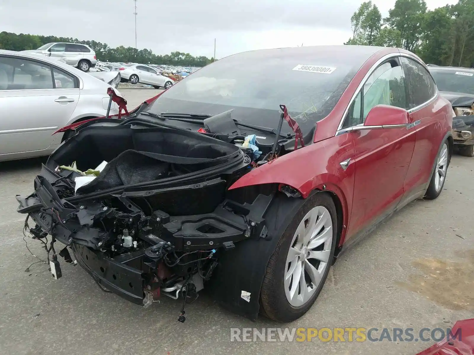 2 Photograph of a damaged car 5YJXCAE49KF190828 TESLA MODEL X 2019