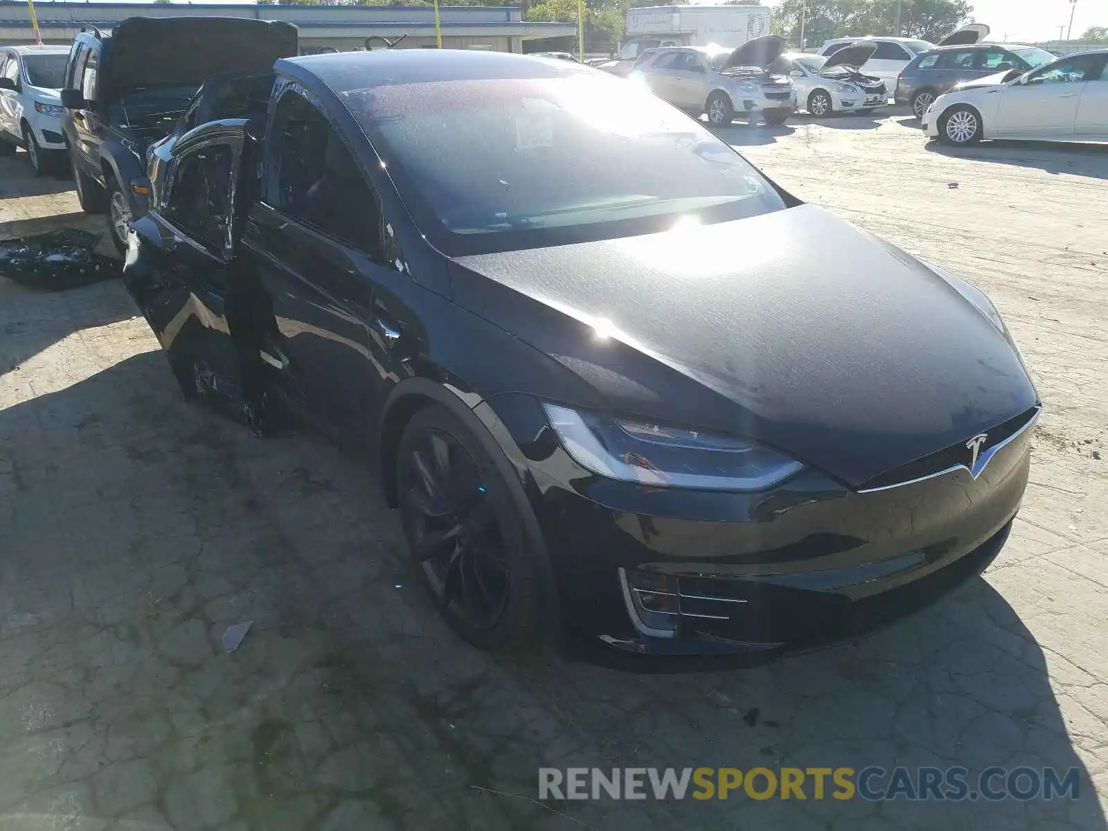 1 Photograph of a damaged car 5YJXCBE20KF151727 TESLA MODEL X 2019