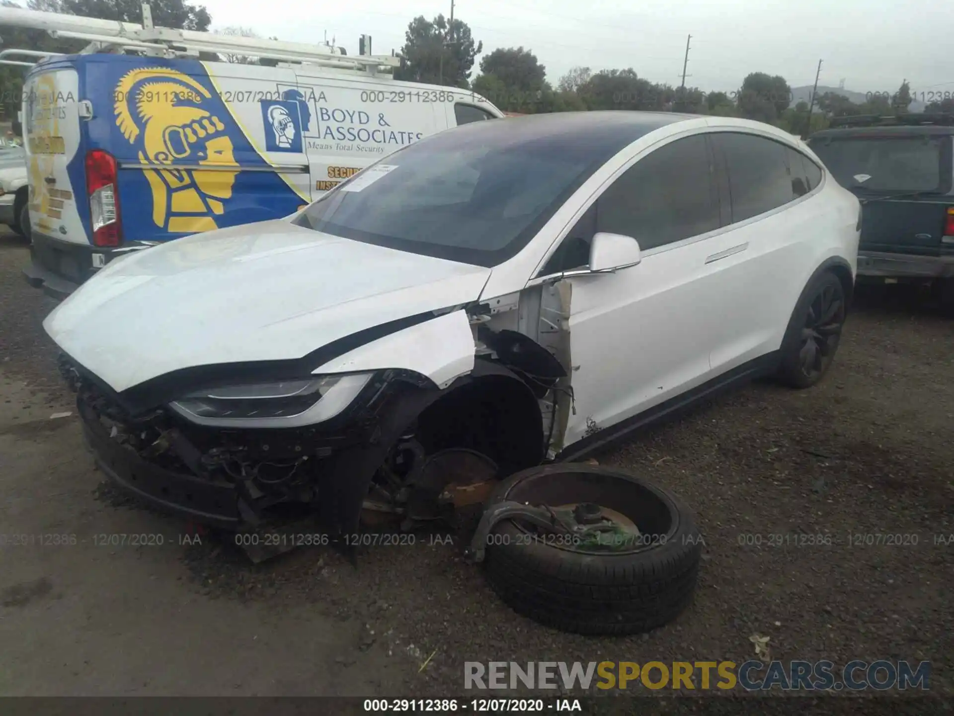 2 Photograph of a damaged car 5YJXCBE20KF159567 TESLA MODEL X 2019