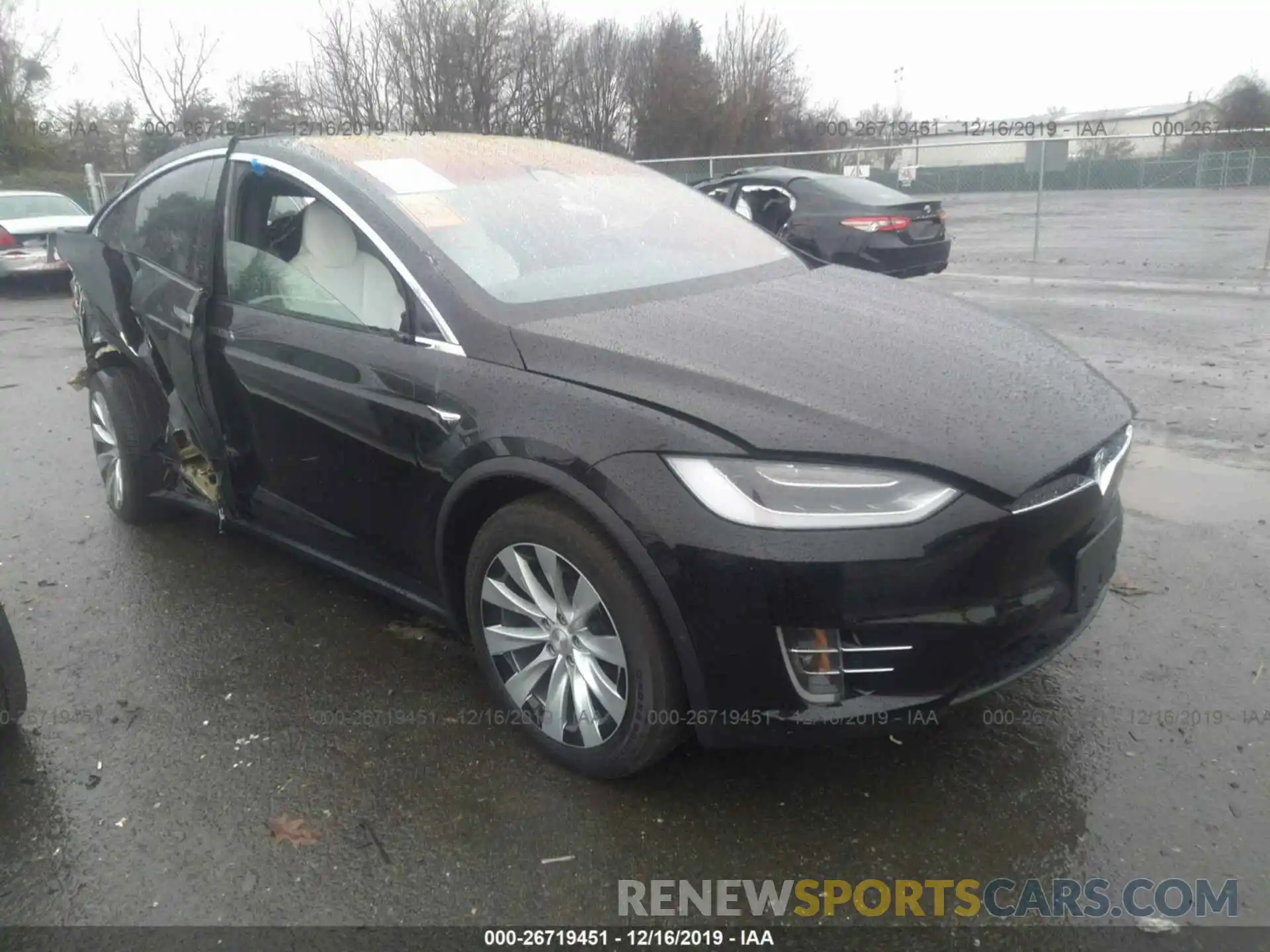 1 Photograph of a damaged car 5YJXCBE20KF160766 TESLA MODEL X 2019