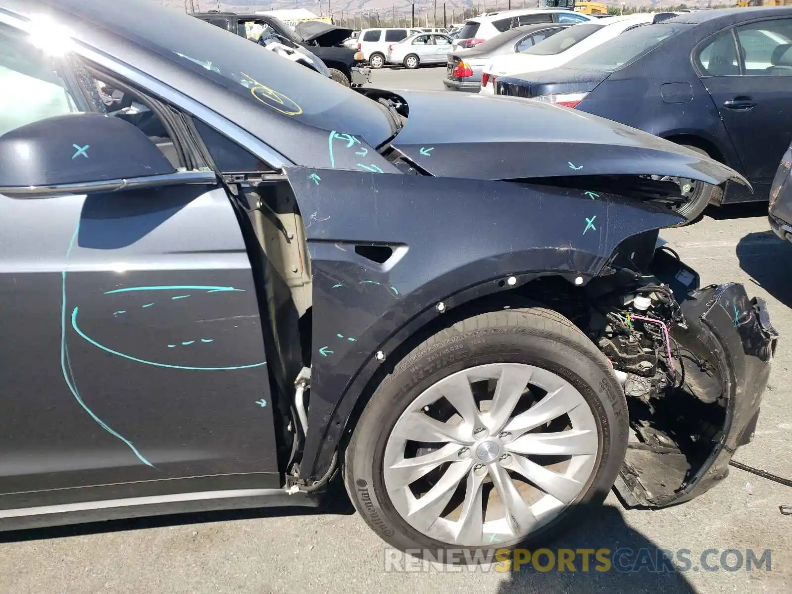 7 Photograph of a damaged car 5YJXCBE20KF184596 TESLA MODEL X 2019