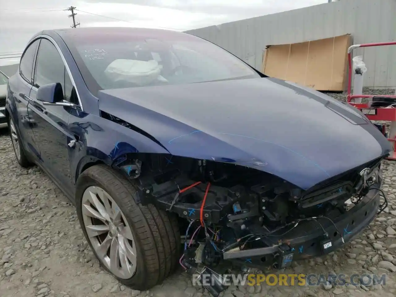 1 Photograph of a damaged car 5YJXCBE20KF184808 TESLA MODEL X 2019