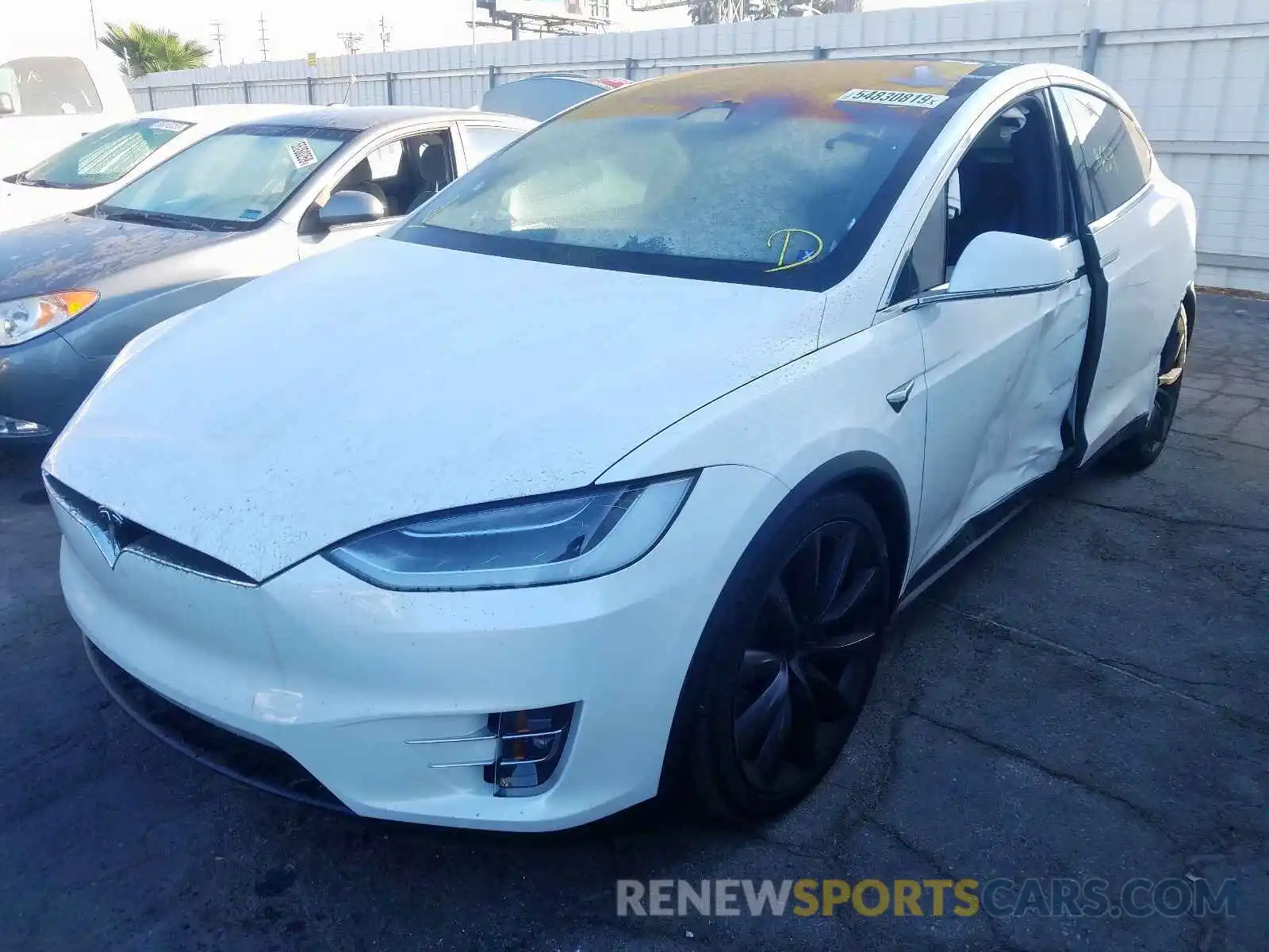 2 Photograph of a damaged car 5YJXCBE21KF152997 TESLA MODEL X 2019