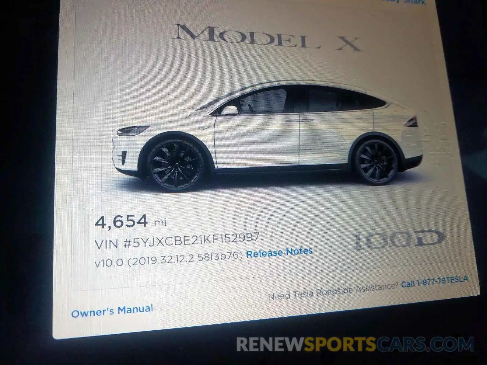 8 Photograph of a damaged car 5YJXCBE21KF152997 TESLA MODEL X 2019