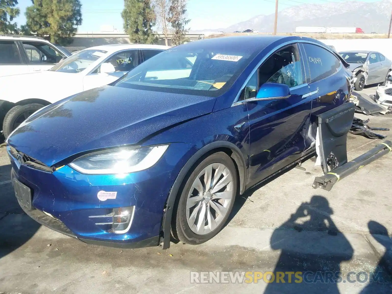 2 Photograph of a damaged car 5YJXCBE22KF159635 TESLA MODEL X 2019