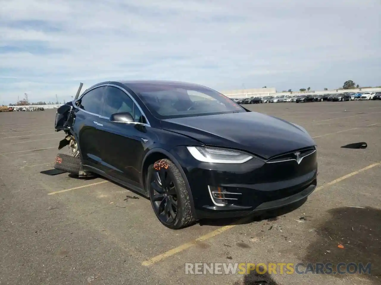 1 Photograph of a damaged car 5YJXCBE22KF210390 TESLA MODEL X 2019