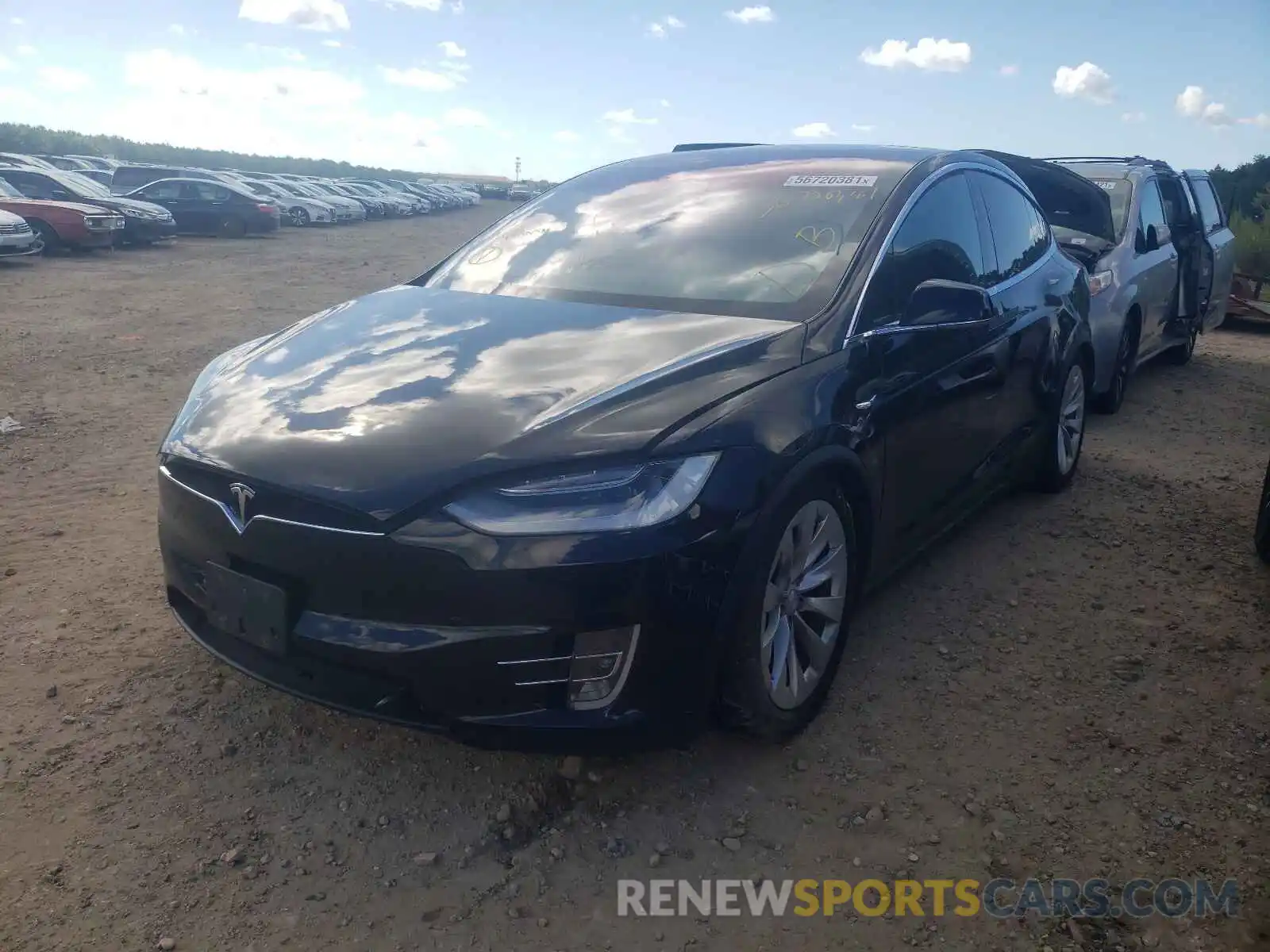 2 Photograph of a damaged car 5YJXCBE23KF159546 TESLA MODEL X 2019