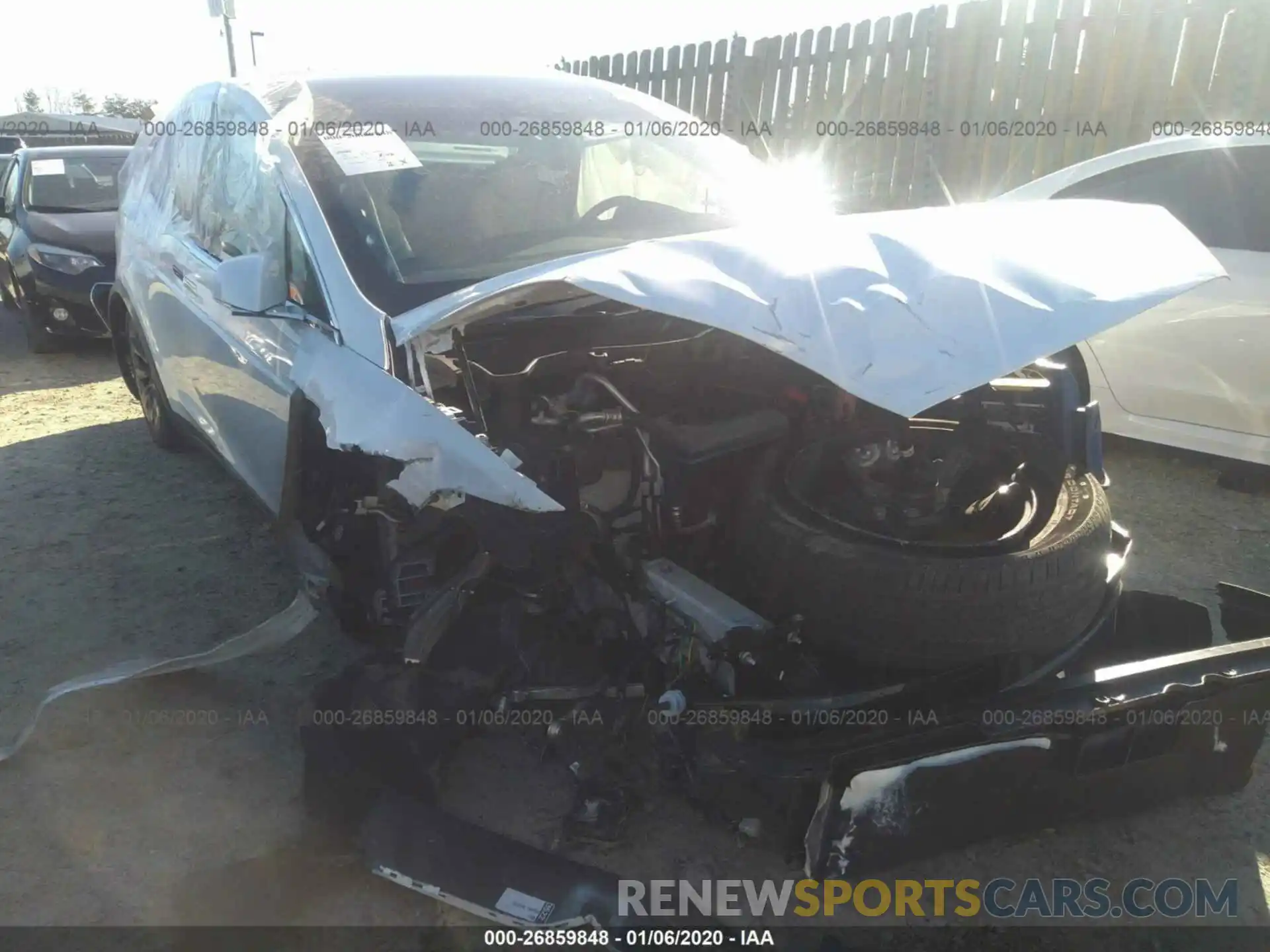 1 Photograph of a damaged car 5YJXCBE24KF151357 TESLA MODEL X 2019