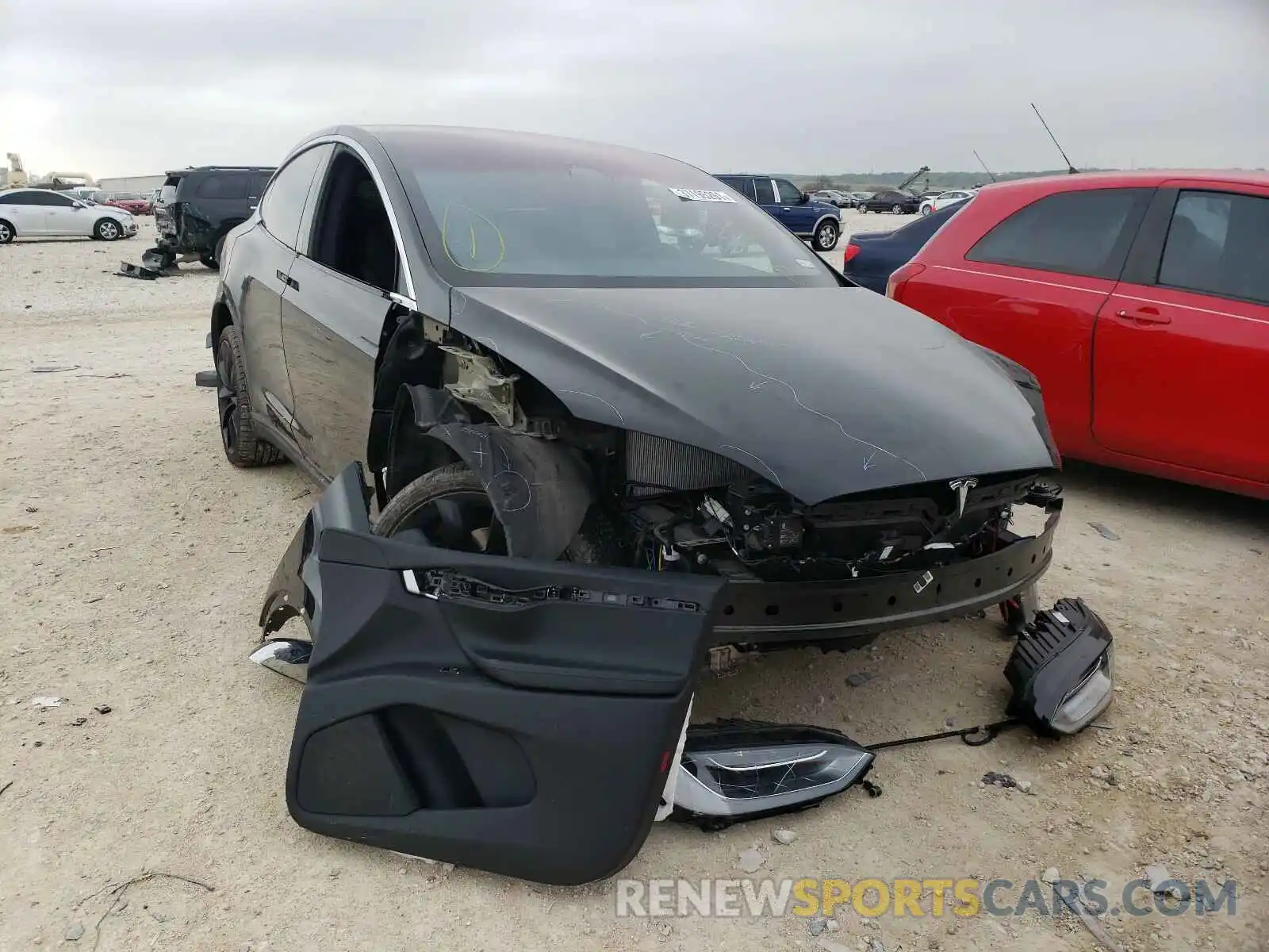 1 Photograph of a damaged car 5YJXCBE24KF159605 TESLA MODEL X 2019