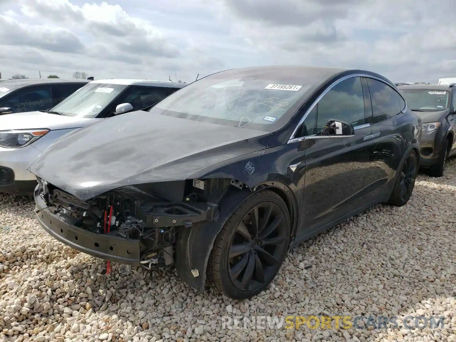 2 Photograph of a damaged car 5YJXCBE24KF159605 TESLA MODEL X 2019