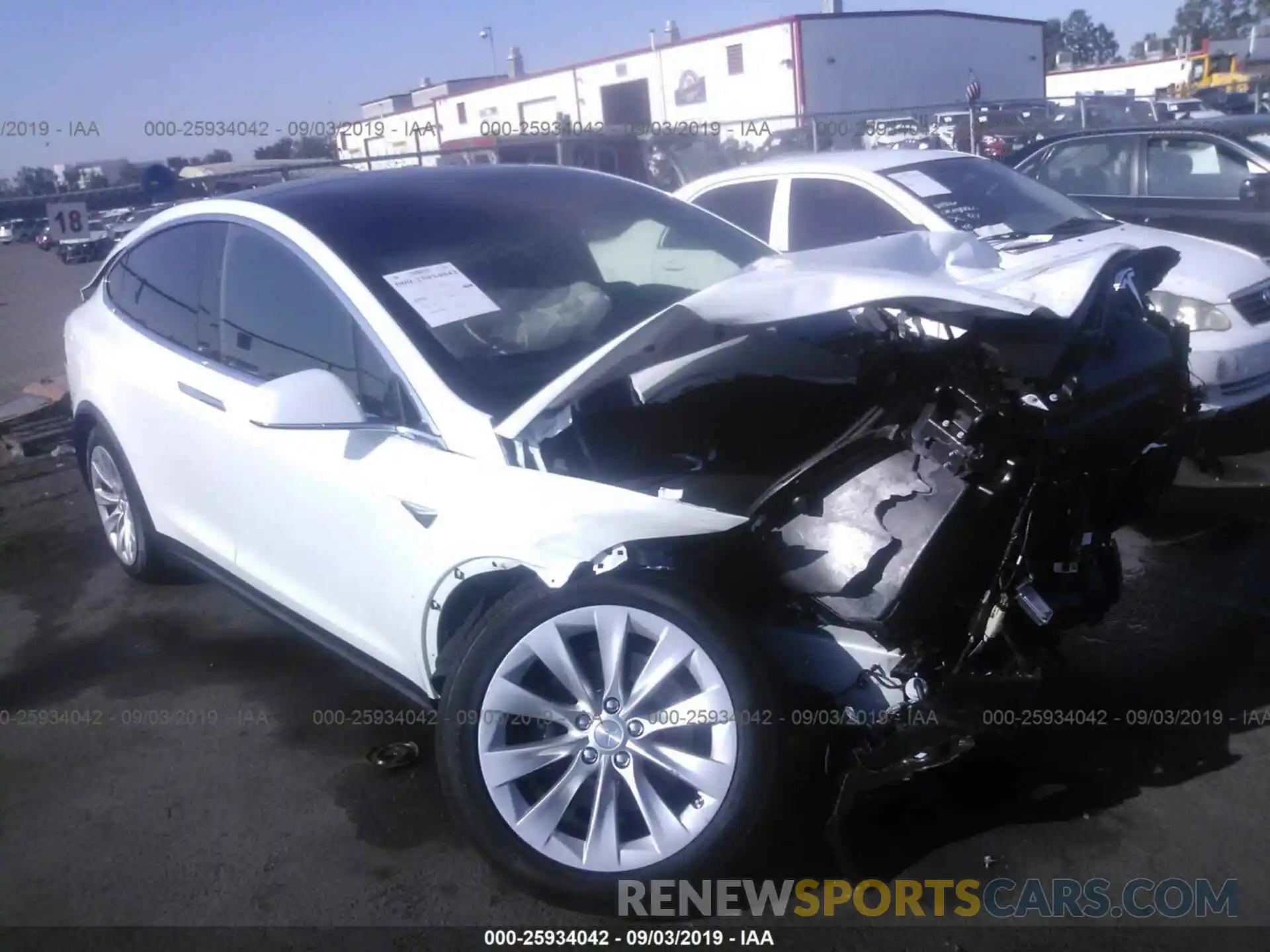 1 Photograph of a damaged car 5YJXCBE24KF188764 TESLA MODEL X 2019