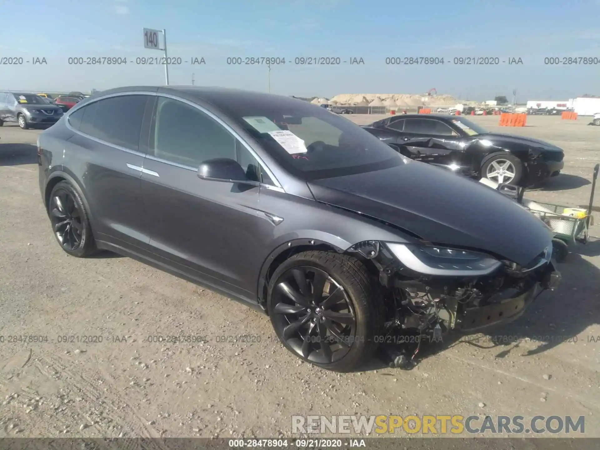 1 Photograph of a damaged car 5YJXCBE24KF192829 TESLA MODEL X 2019