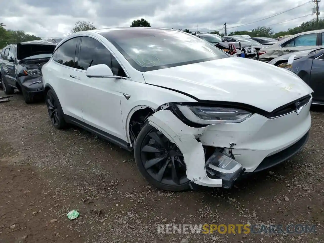 1 Photograph of a damaged car 5YJXCBE25KF153666 TESLA MODEL X 2019