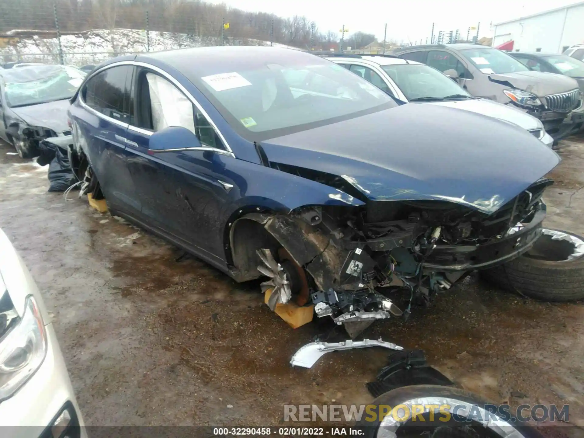 1 Photograph of a damaged car 5YJXCBE26KF153899 TESLA MODEL X 2019