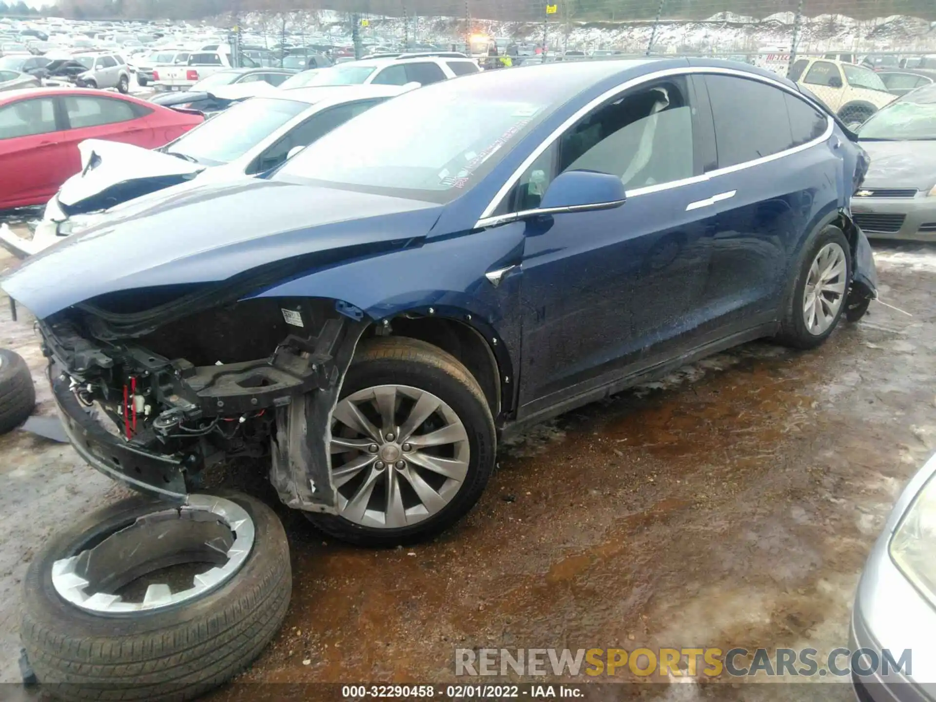 2 Photograph of a damaged car 5YJXCBE26KF153899 TESLA MODEL X 2019