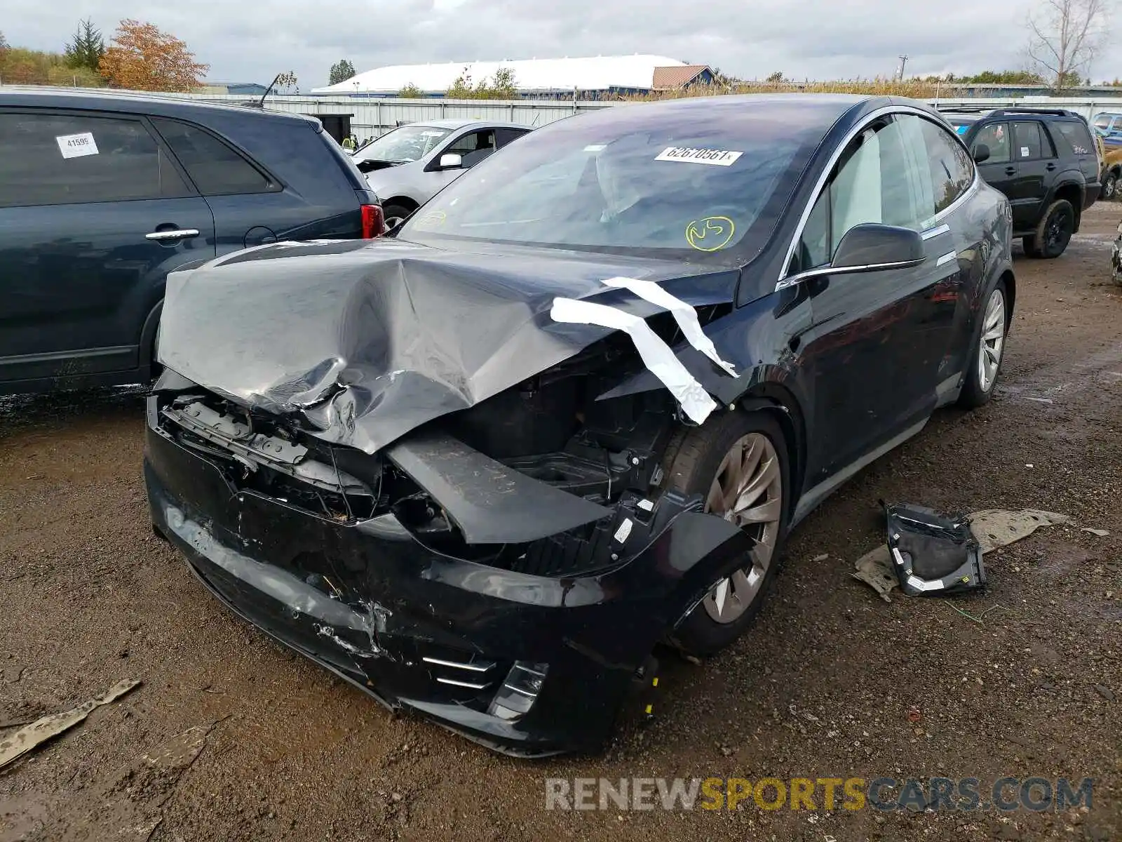 2 Photograph of a damaged car 5YJXCBE26KF190046 TESLA MODEL X 2019