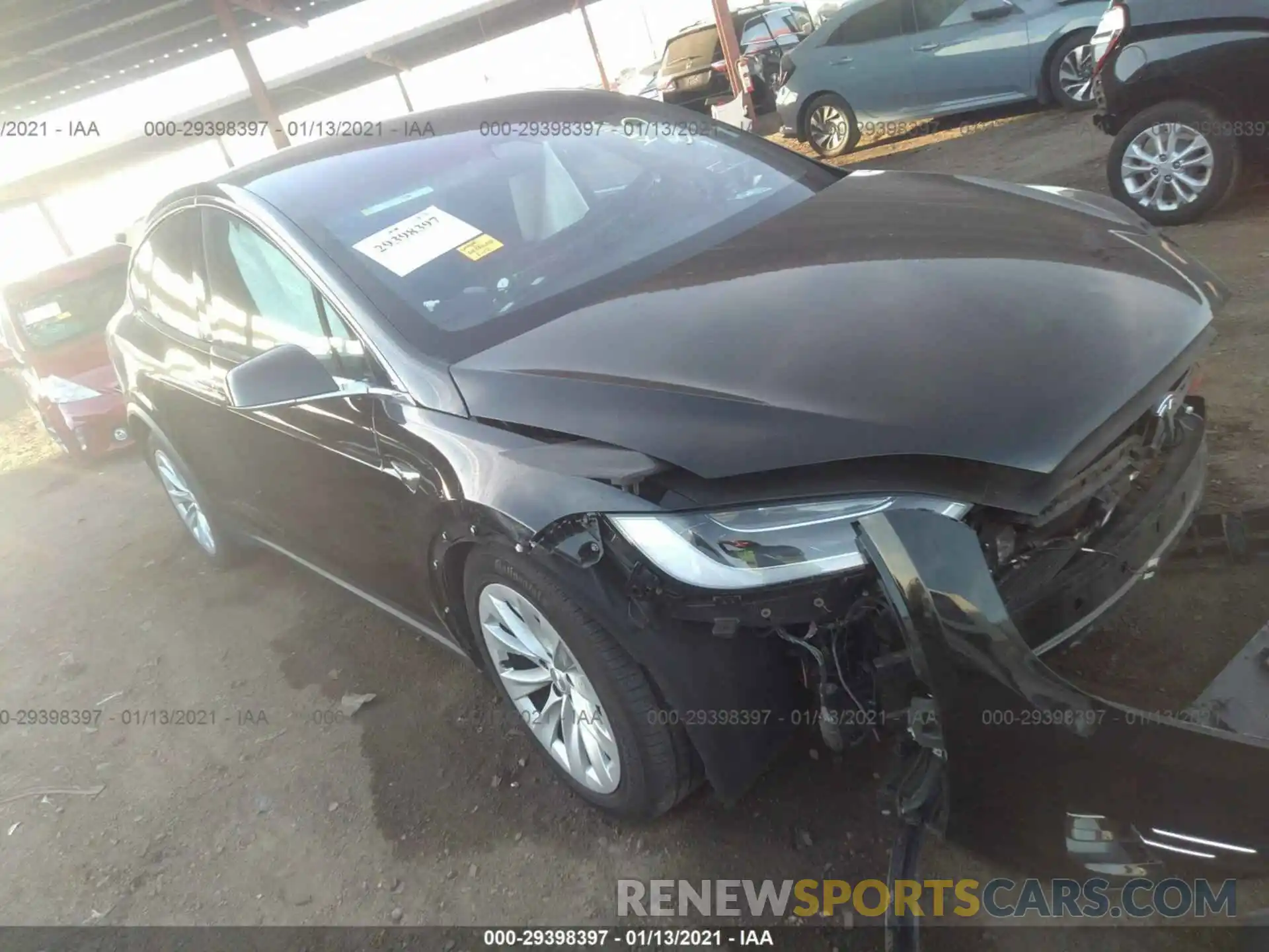 1 Photograph of a damaged car 5YJXCBE26KF198924 TESLA MODEL X 2019