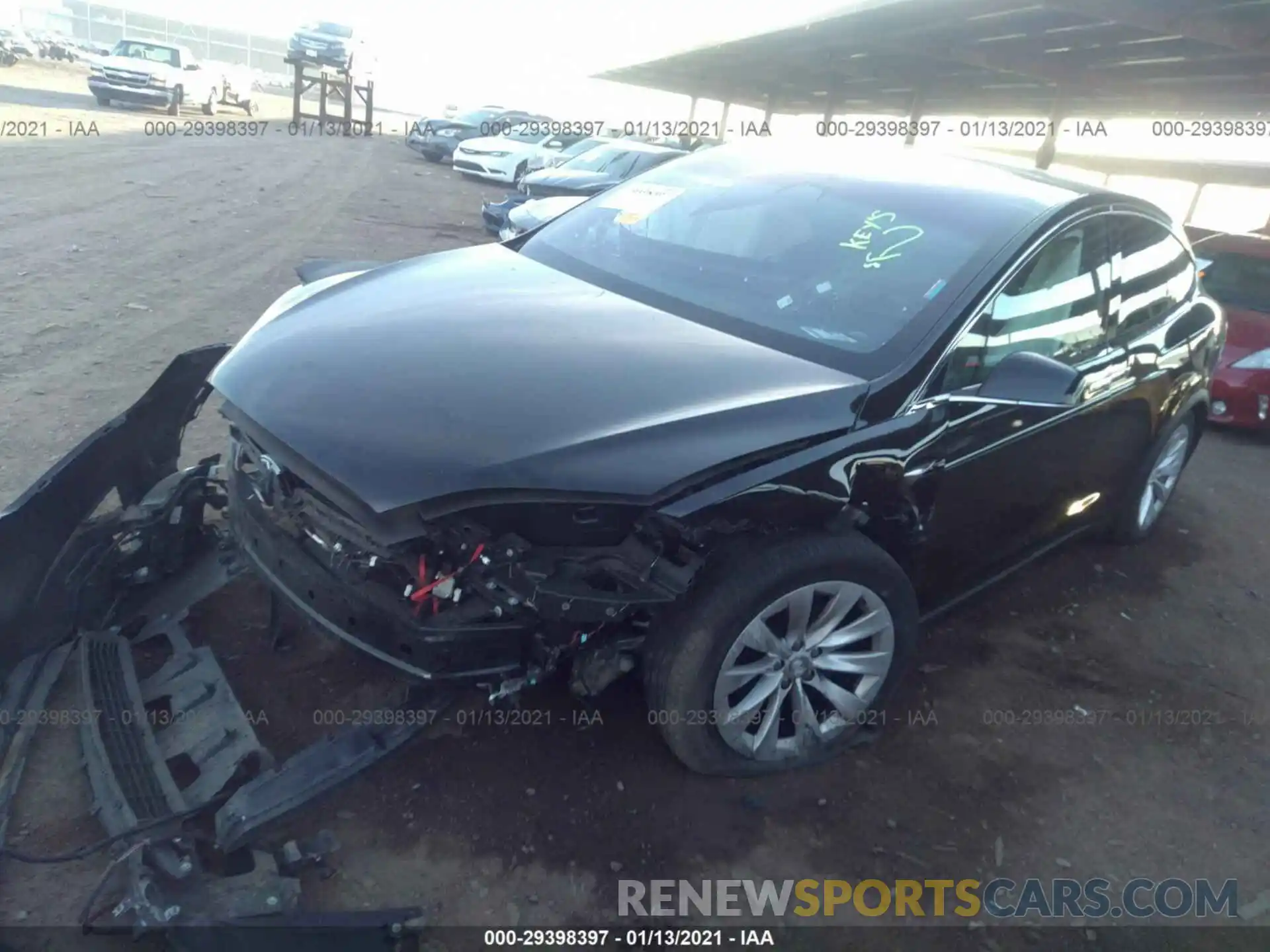 2 Photograph of a damaged car 5YJXCBE26KF198924 TESLA MODEL X 2019