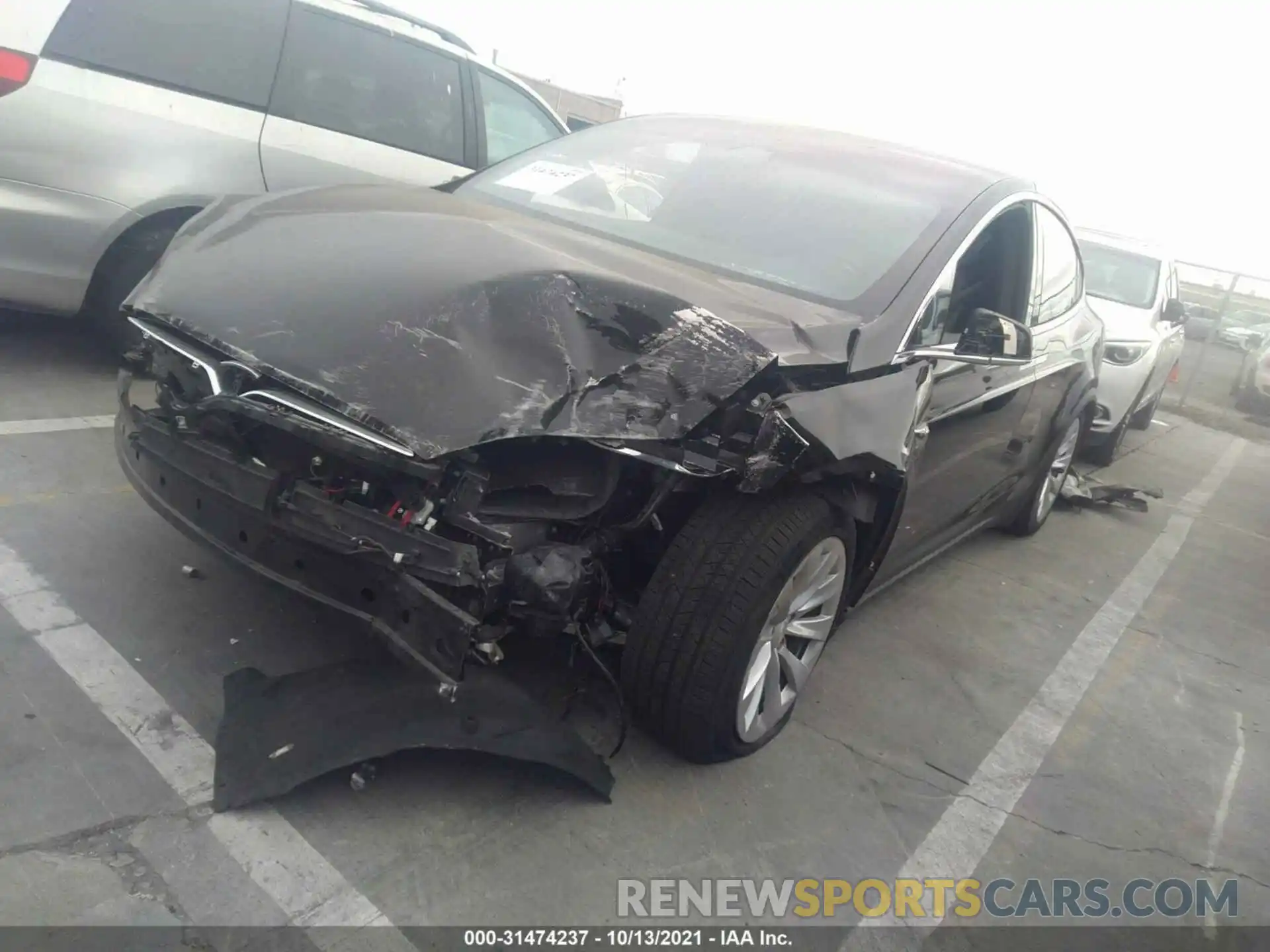 2 Photograph of a damaged car 5YJXCBE26KF212675 TESLA MODEL X 2019