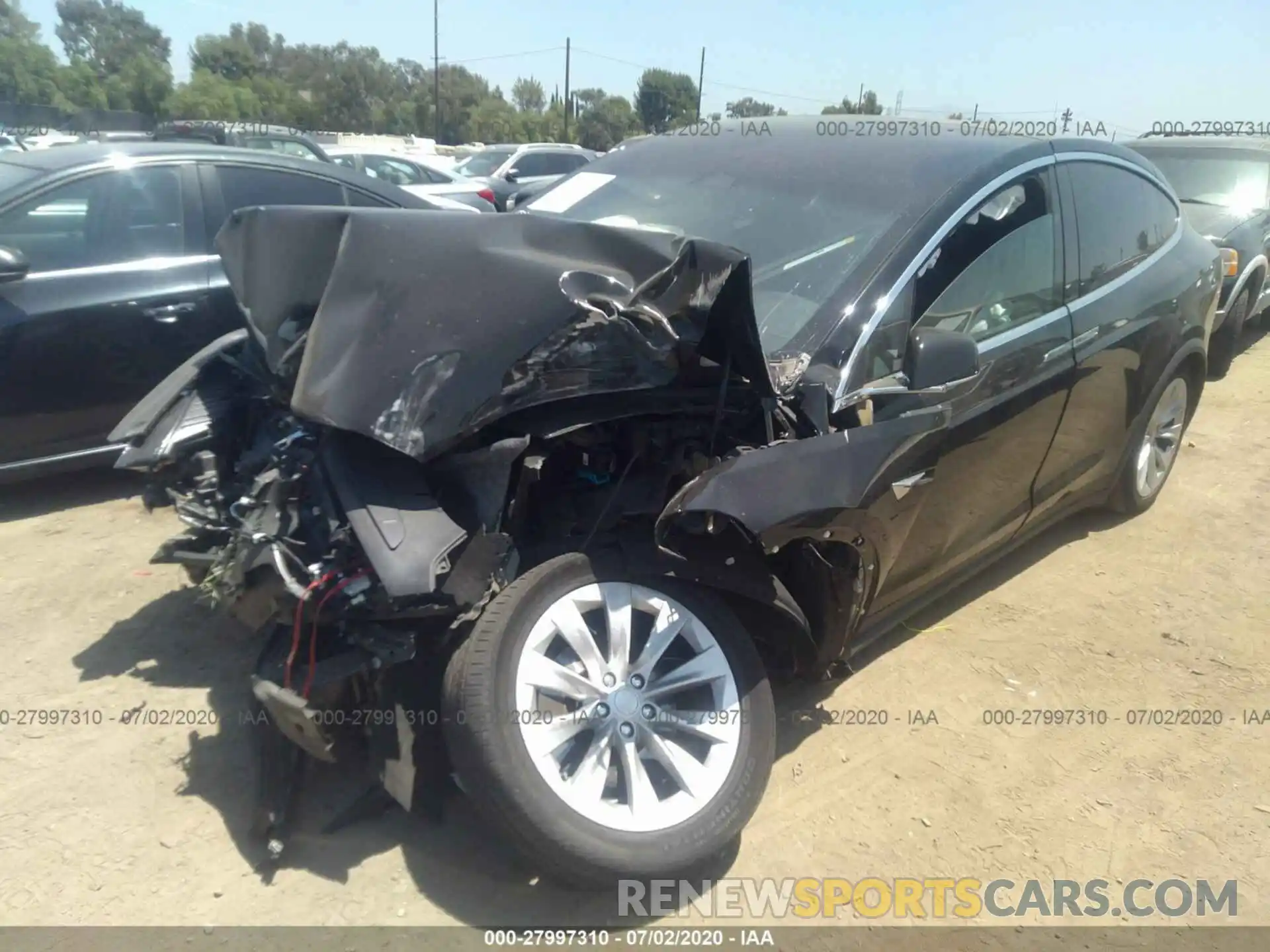 2 Photograph of a damaged car 5YJXCBE27KF159548 TESLA MODEL X 2019