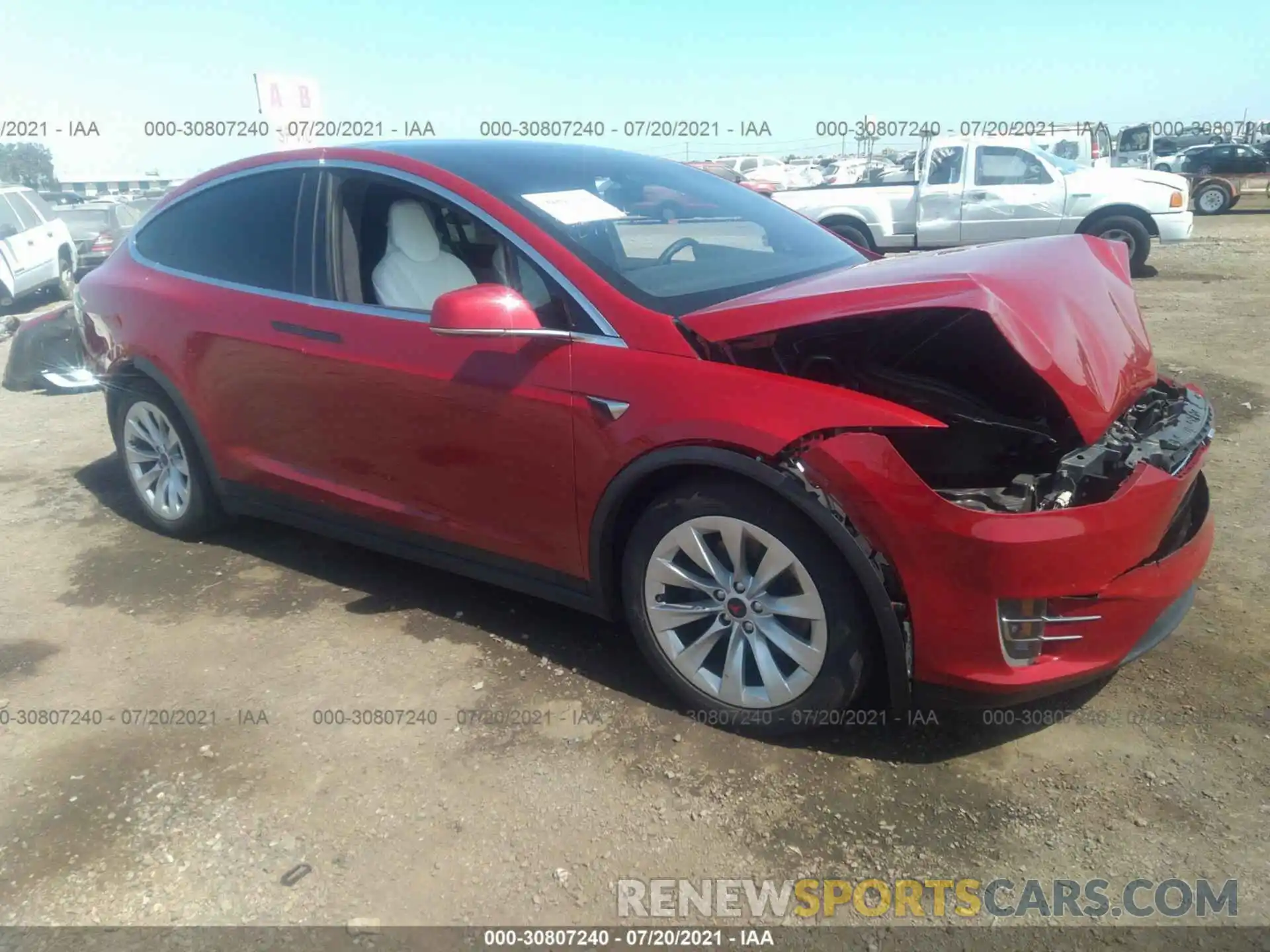 1 Photograph of a damaged car 5YJXCBE27KF160778 TESLA MODEL X 2019