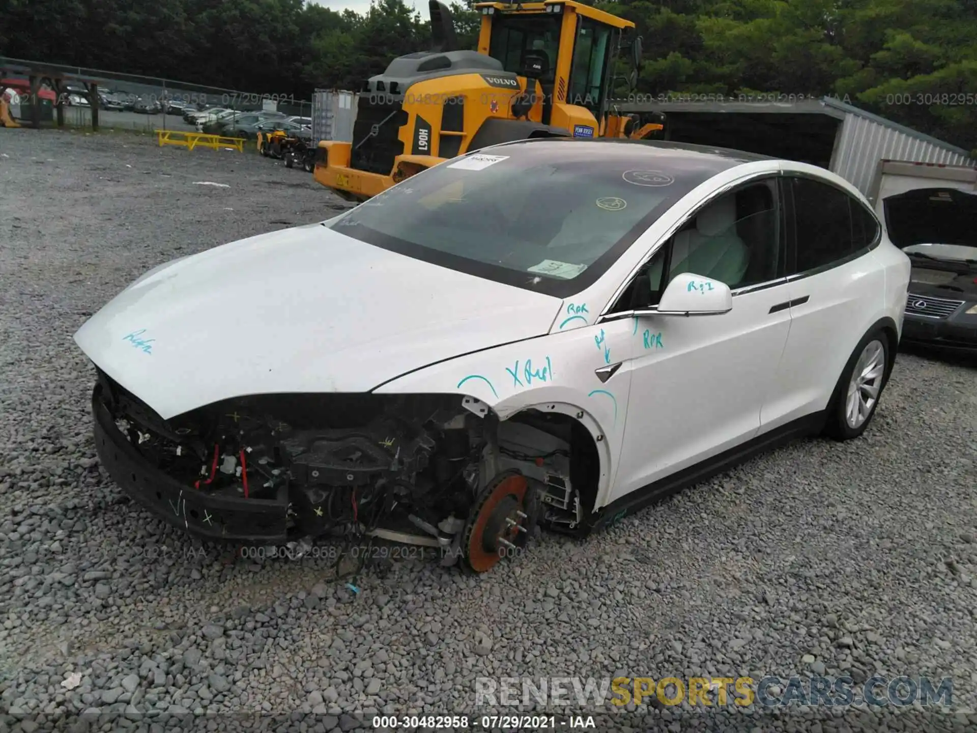 2 Photograph of a damaged car 5YJXCBE27KF195191 TESLA MODEL X 2019