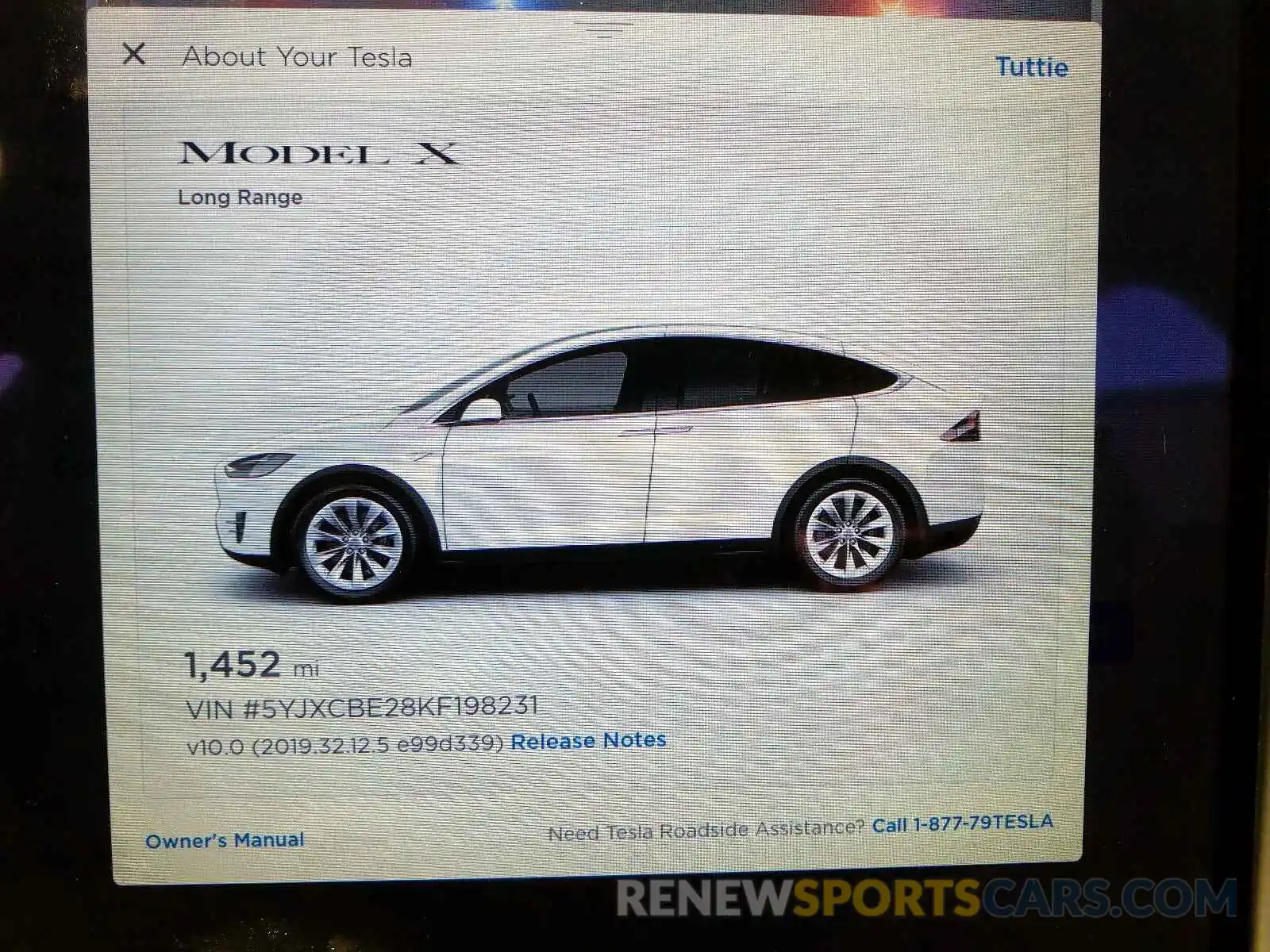 8 Photograph of a damaged car 5YJXCBE28KF198231 TESLA MODEL X 2019