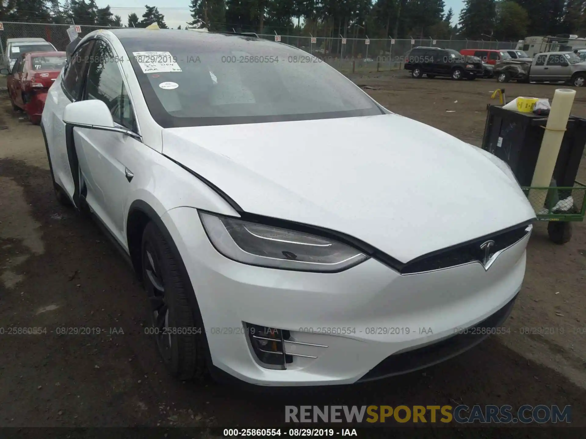 1 Photograph of a damaged car 5YJXCBE2XKF153212 TESLA MODEL X 2019