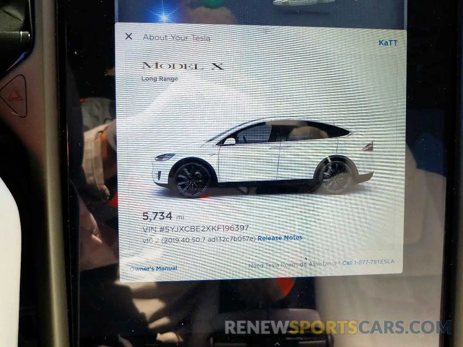 8 Photograph of a damaged car 5YJXCBE2XKF196397 TESLA MODEL X 2019