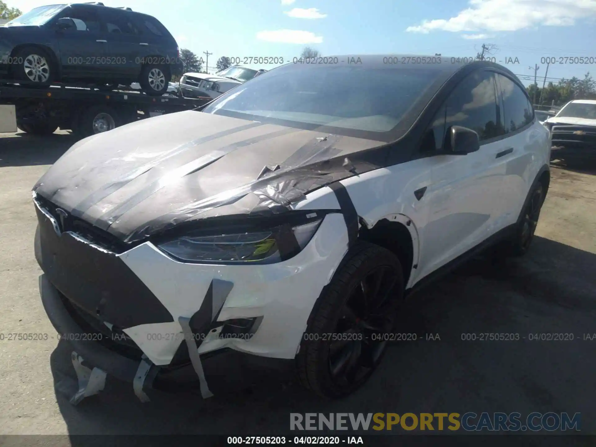 2 Photograph of a damaged car 5YJXCBE40KF144892 TESLA MODEL X 2019