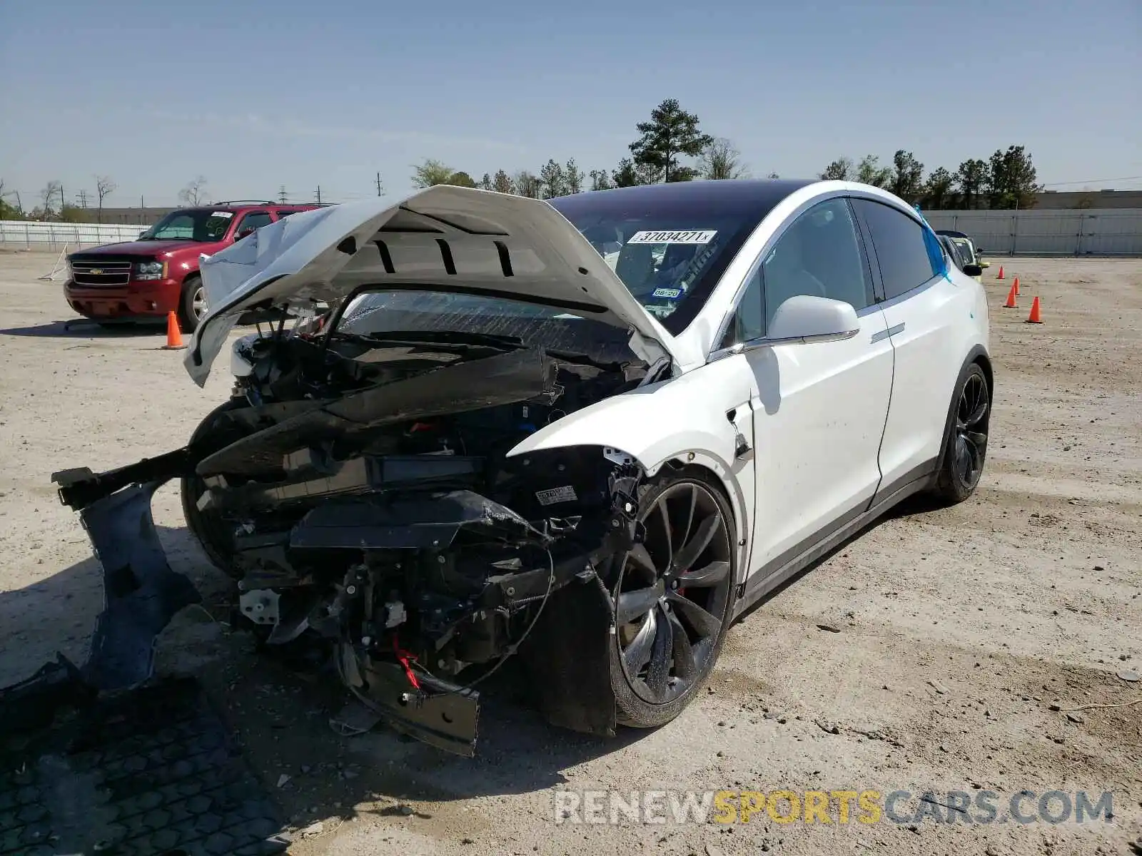 2 Photograph of a damaged car 5YJXCBE40KF145864 TESLA MODEL X 2019