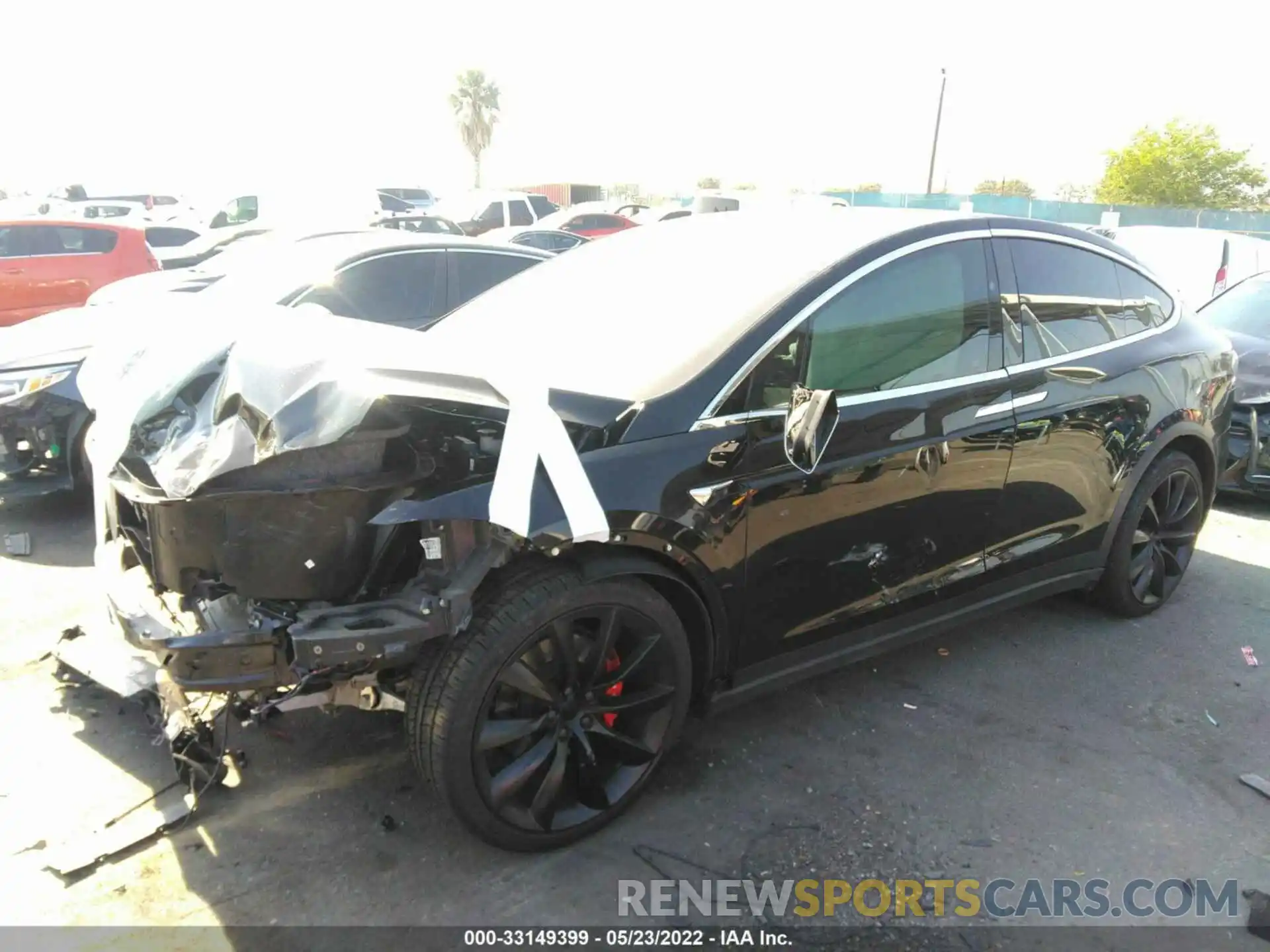 2 Photograph of a damaged car 5YJXCBE43KF160858 TESLA MODEL X 2019