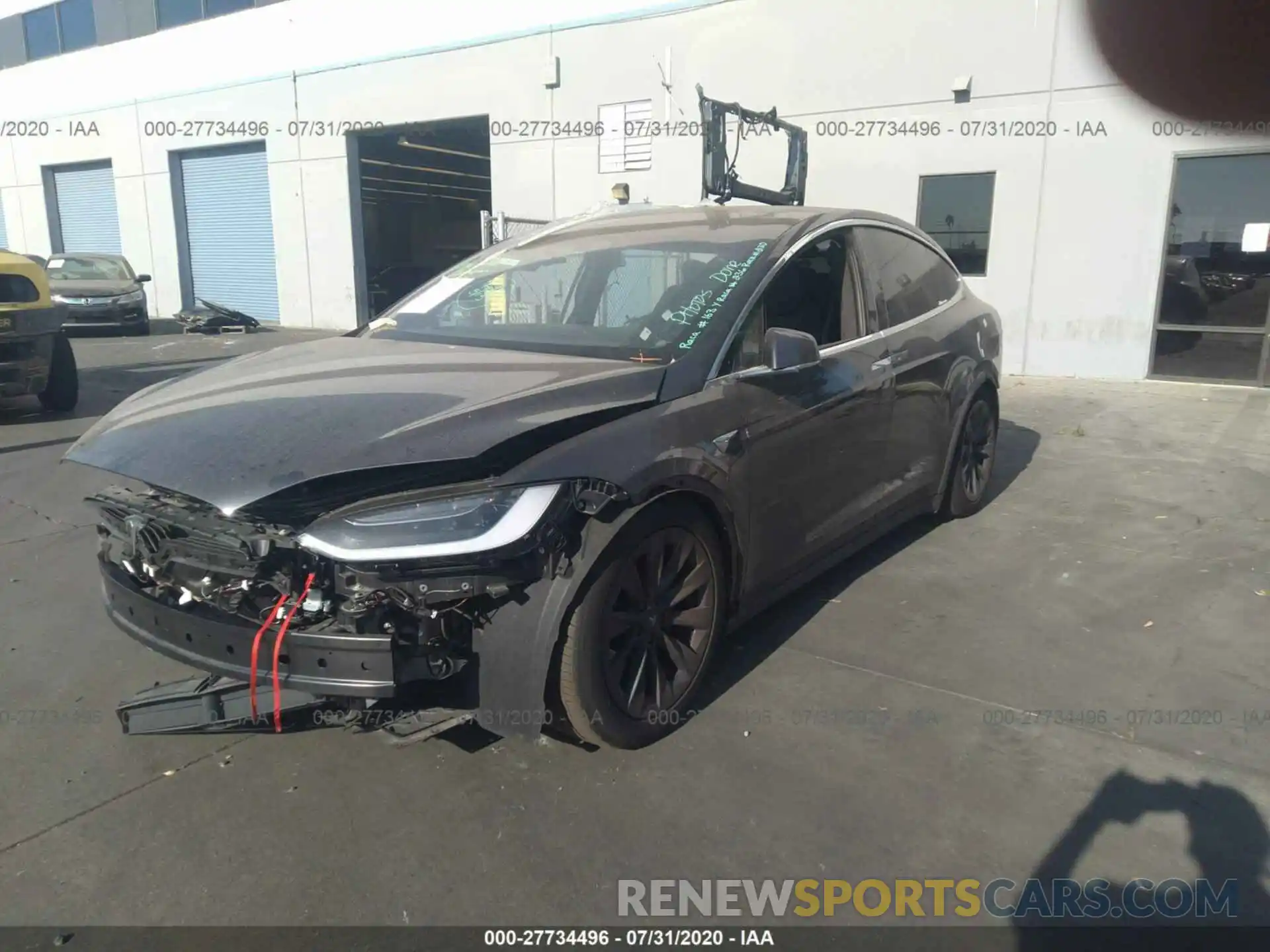 2 Photograph of a damaged car 5YJXCBE44KF157385 TESLA MODEL X 2019