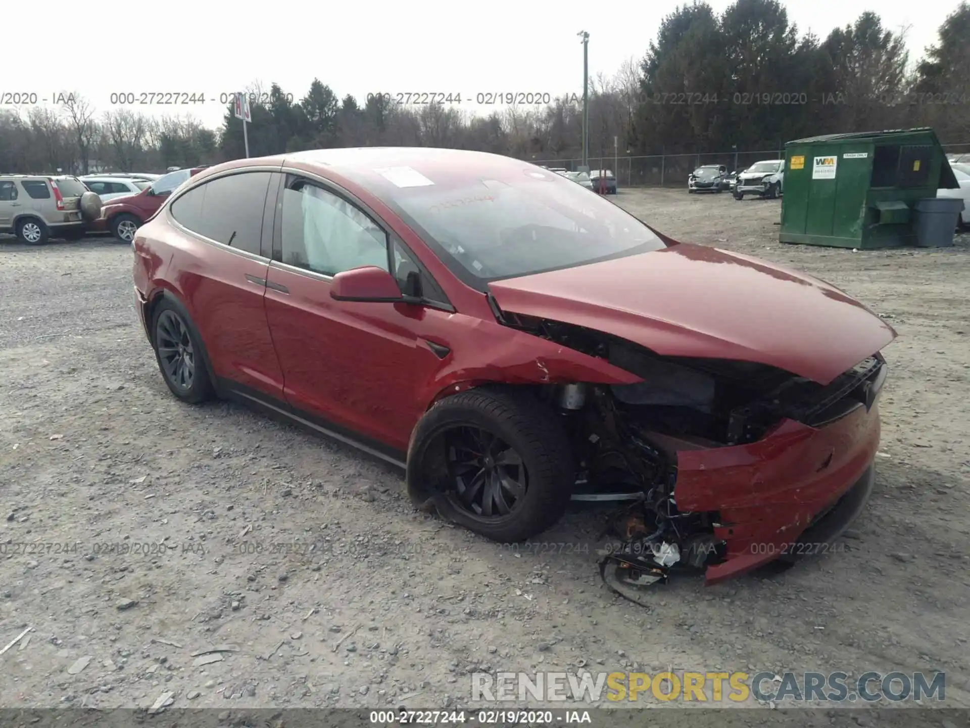 1 Photograph of a damaged car 5YJXCBE45KF192243 TESLA MODEL X 2019