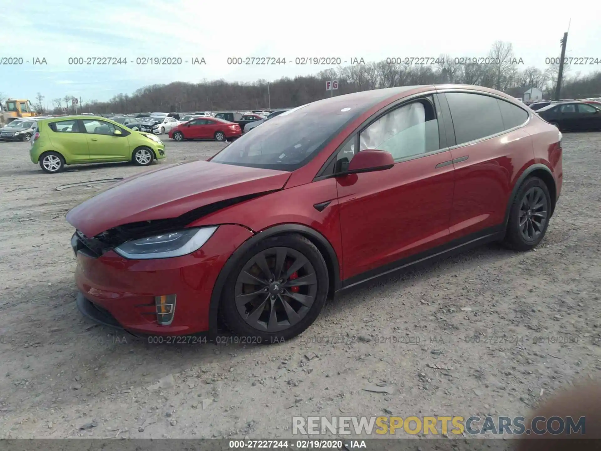 2 Photograph of a damaged car 5YJXCBE45KF192243 TESLA MODEL X 2019